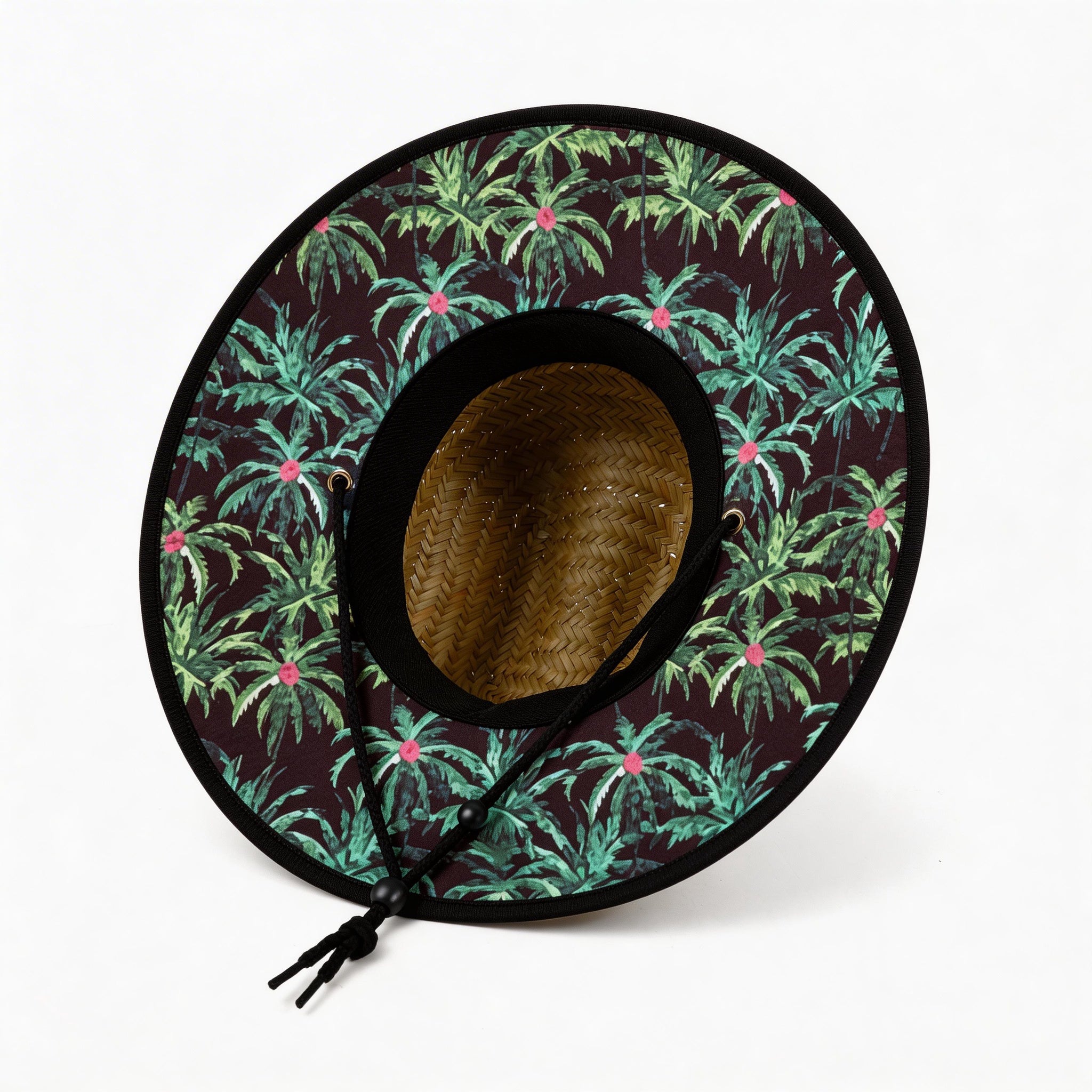 US Stock Wholesale Men's Seagrass Lifeguard Straw Hats with Wide Brim and Sun & Wind Proof
