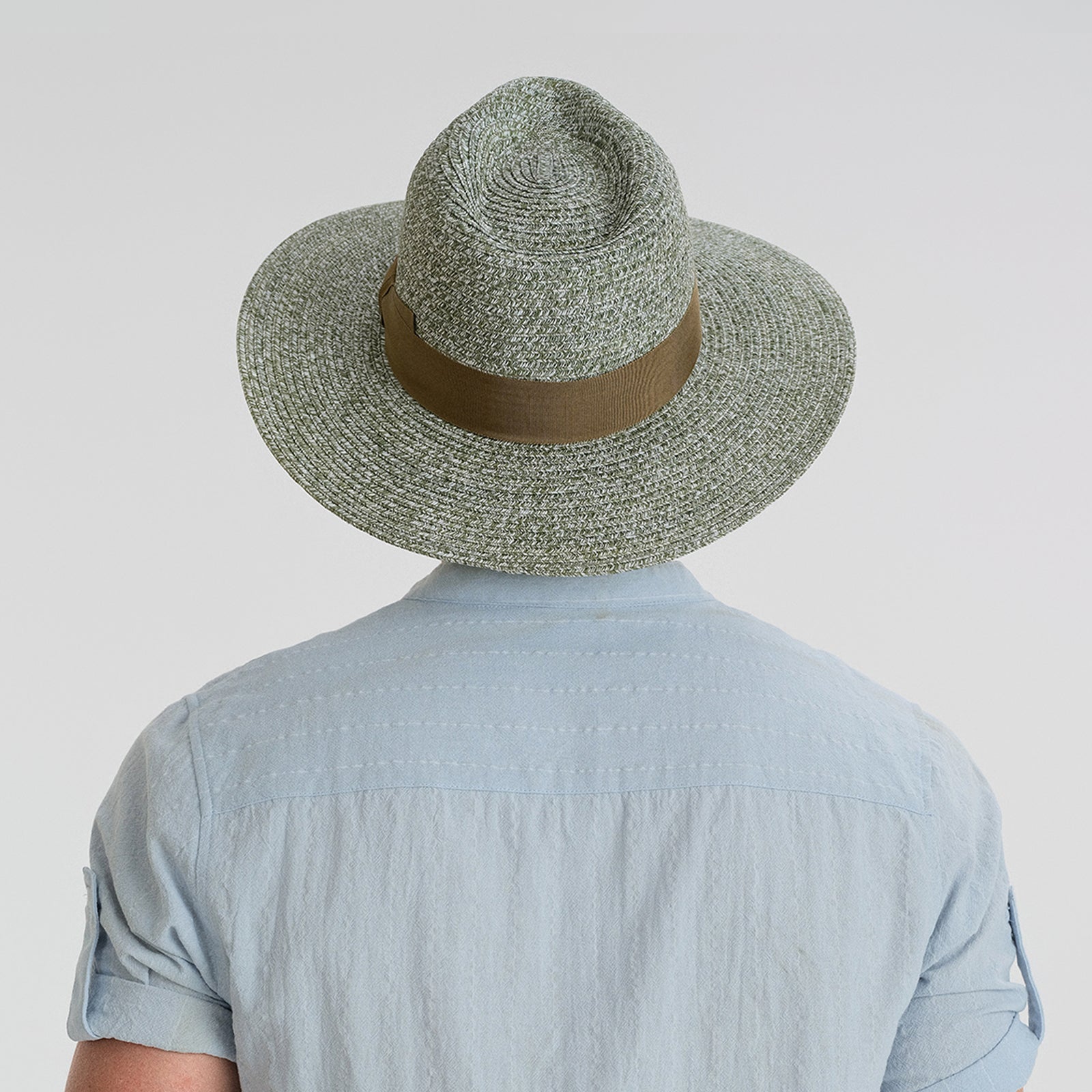 Wholesale Unisex Paper Straw Fedora Hat with  Flat Brim and UPF 50+ Sun Protection