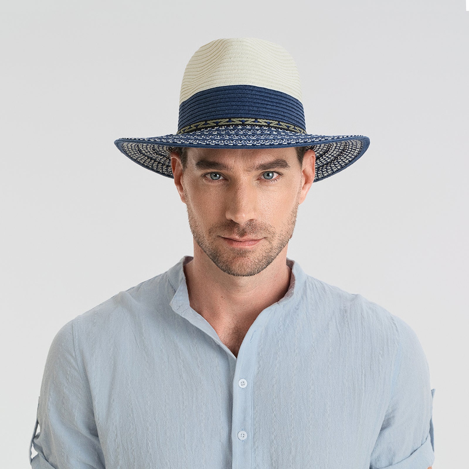 paper straw straw fedora hat