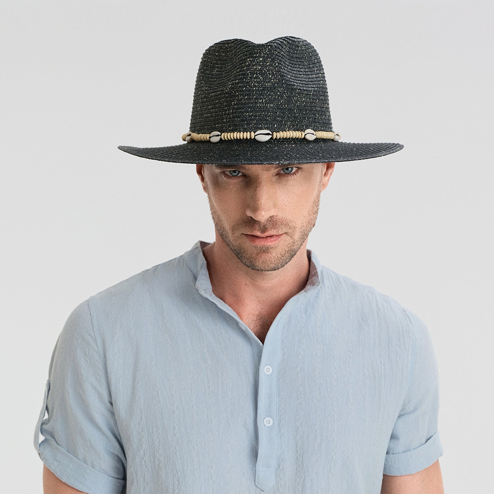 paper straw straw fedora hat
