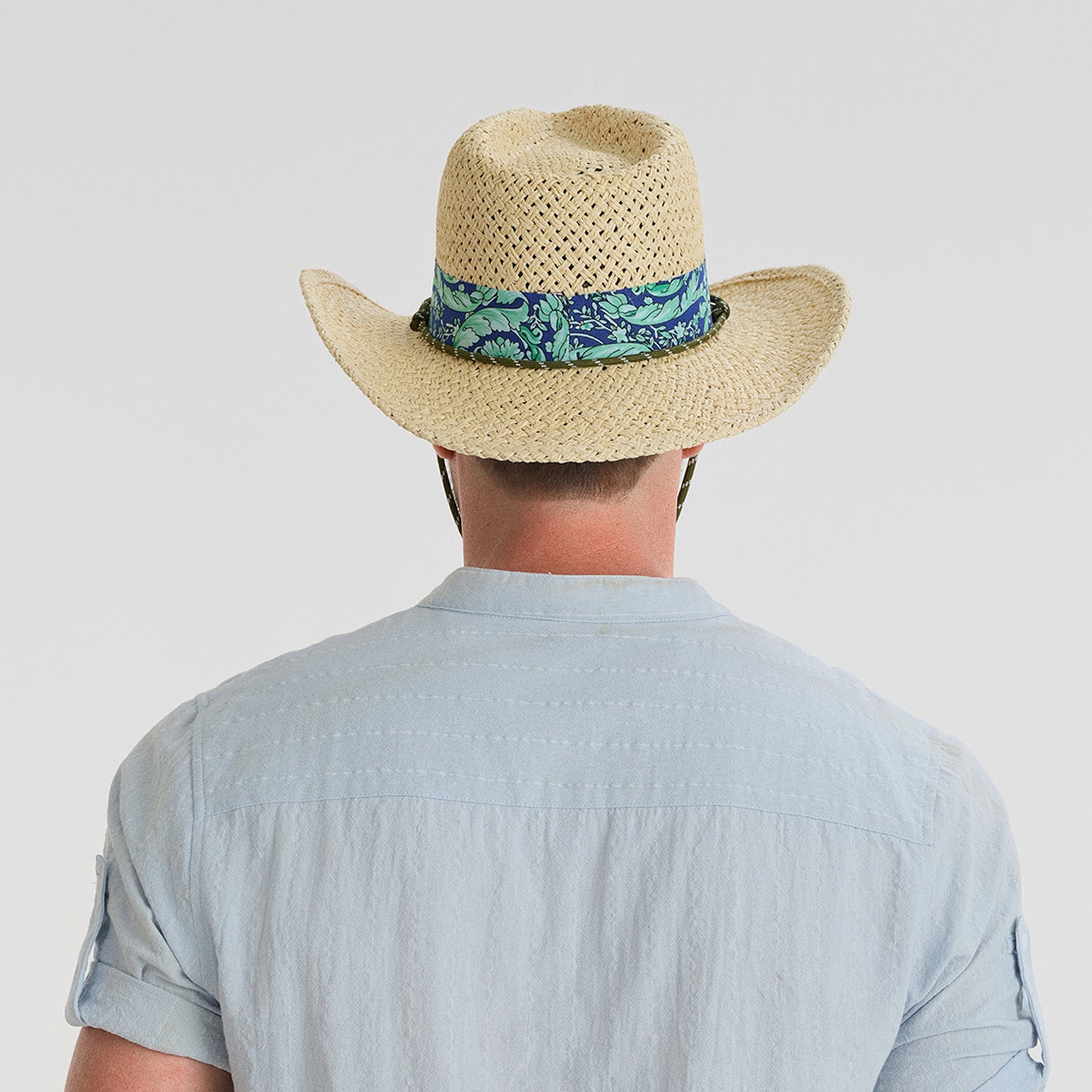 Wholesale Unisex Paper Straw Cowboy Hat with Upturned Brim and UPF 50+ Sun Protection