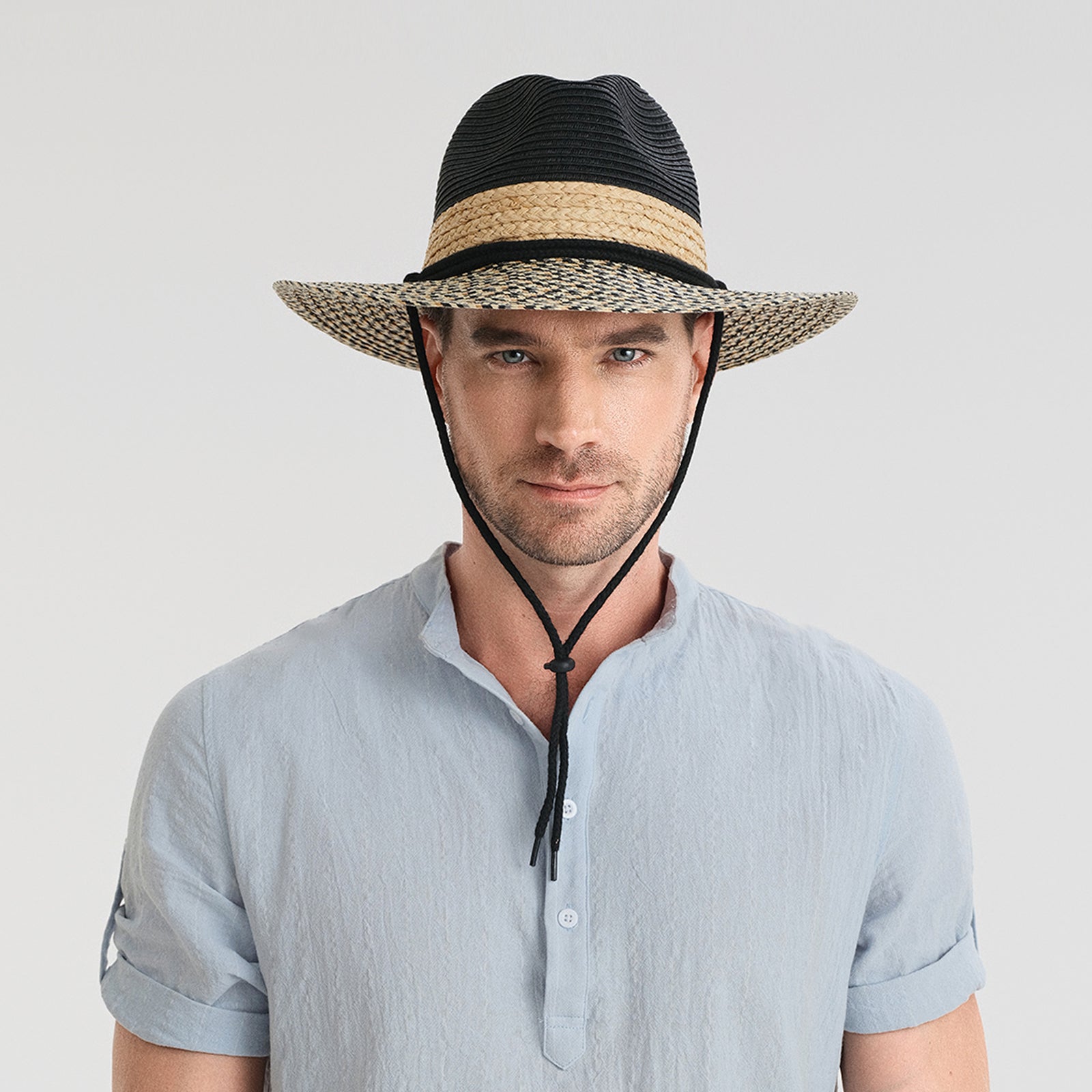 paper straw straw fedora hat