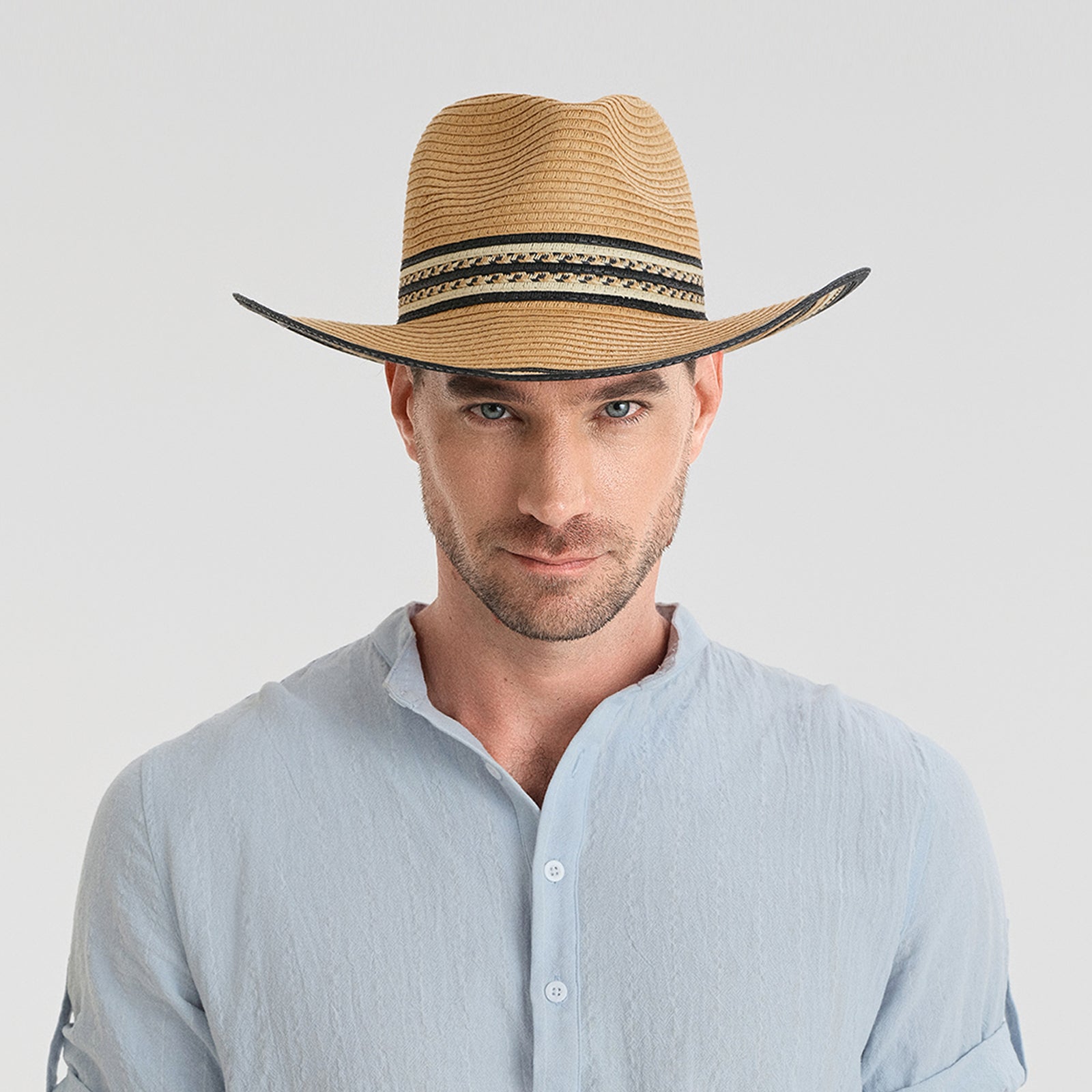 paper straw straw fedora hat