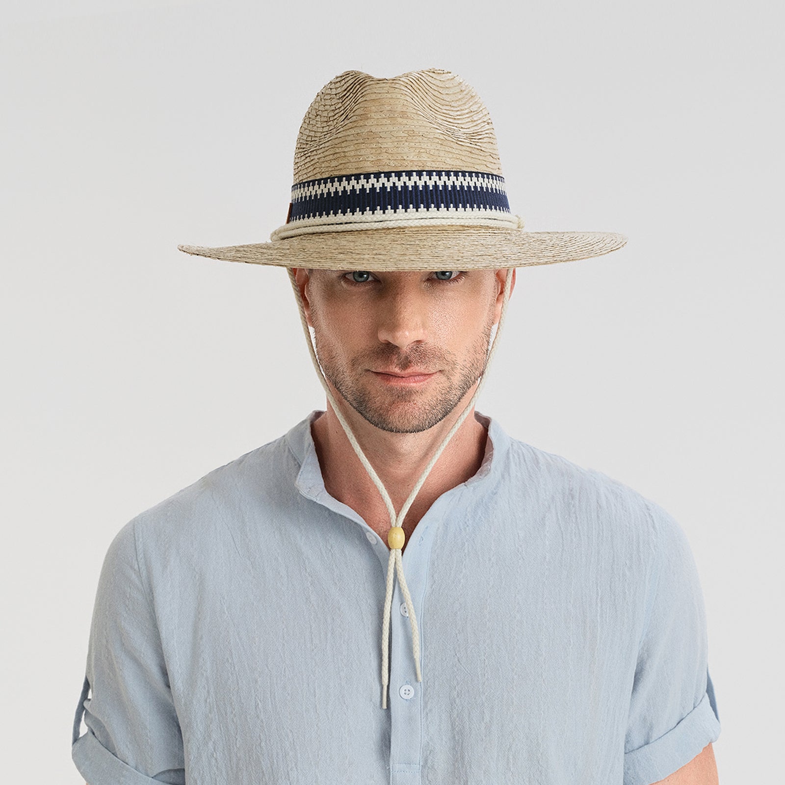 palm leaf straw fedora hat