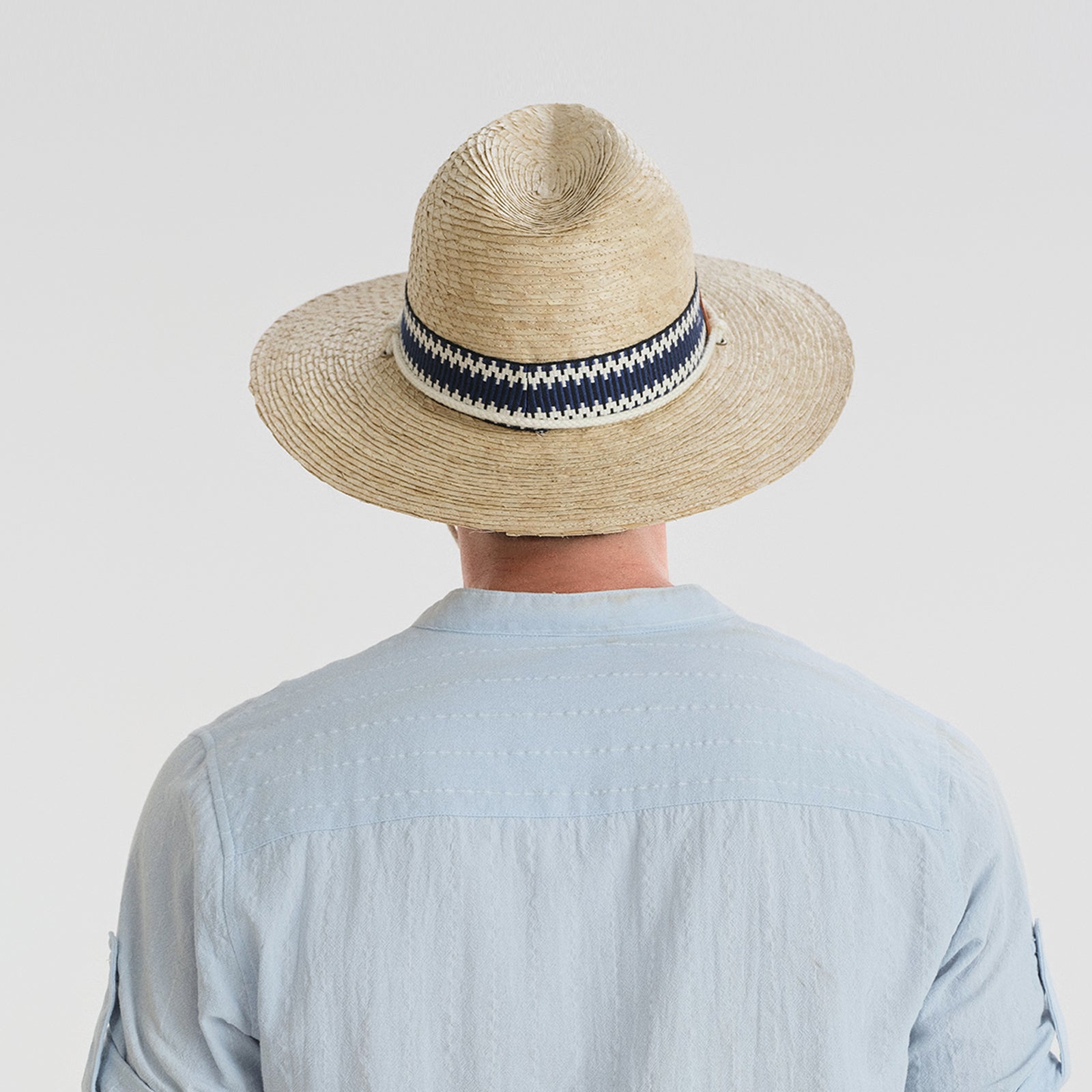 US Stock Wholesale Unisex Palm Leaf Fedora Hat with Flat brim and UPF 50+ Sun Protection