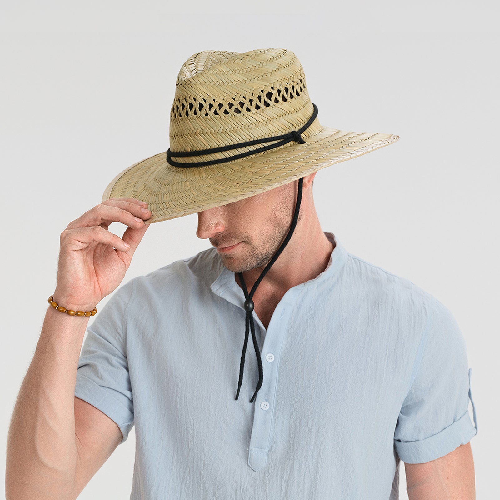 US Stock Wholesale Unisex Seagrass Lifeguard Hats with Wide Brim and UPF 50+ Sun Protection