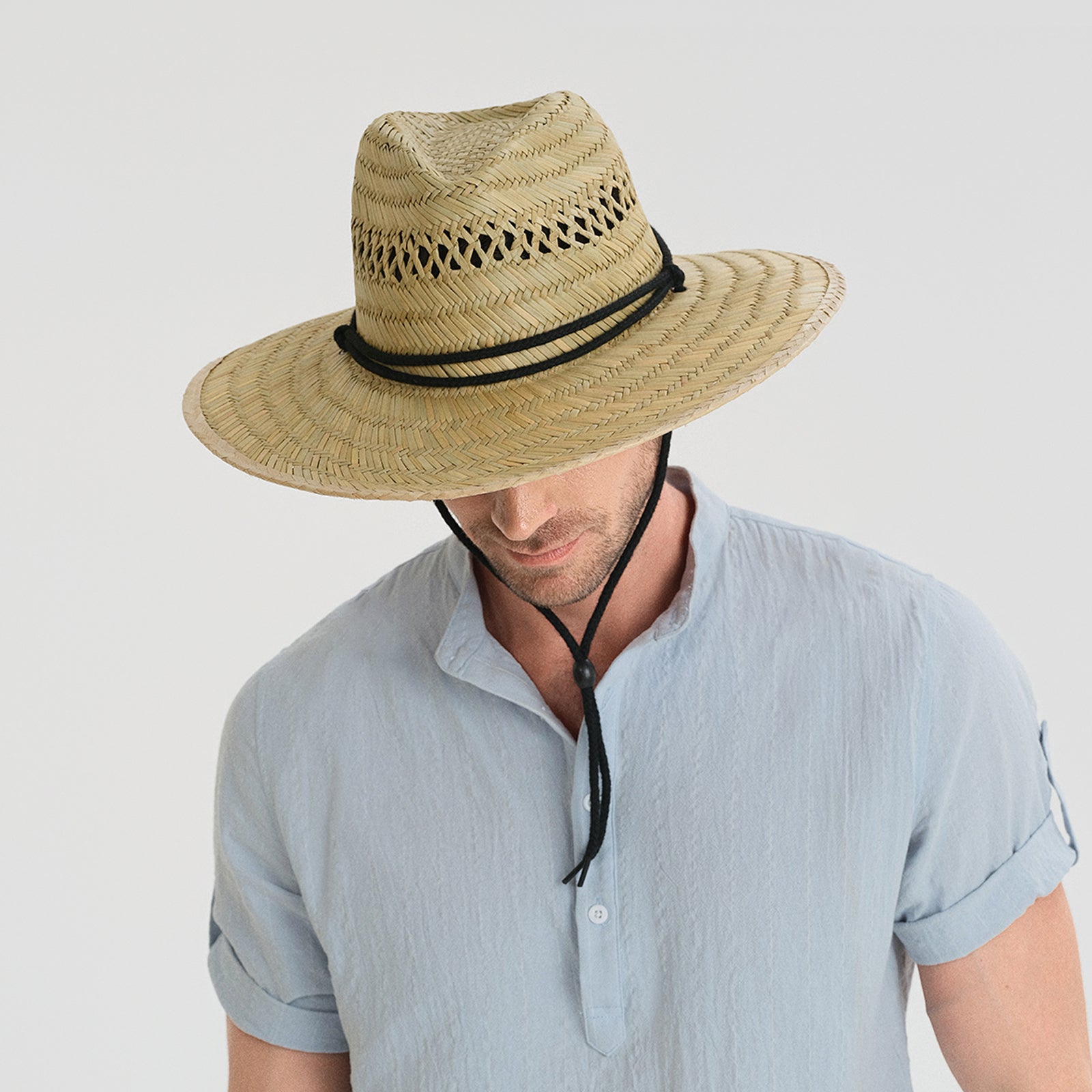 US Stock Wholesale Unisex Seagrass Lifeguard Hats with Wide Brim and UPF 50+ Sun Protection