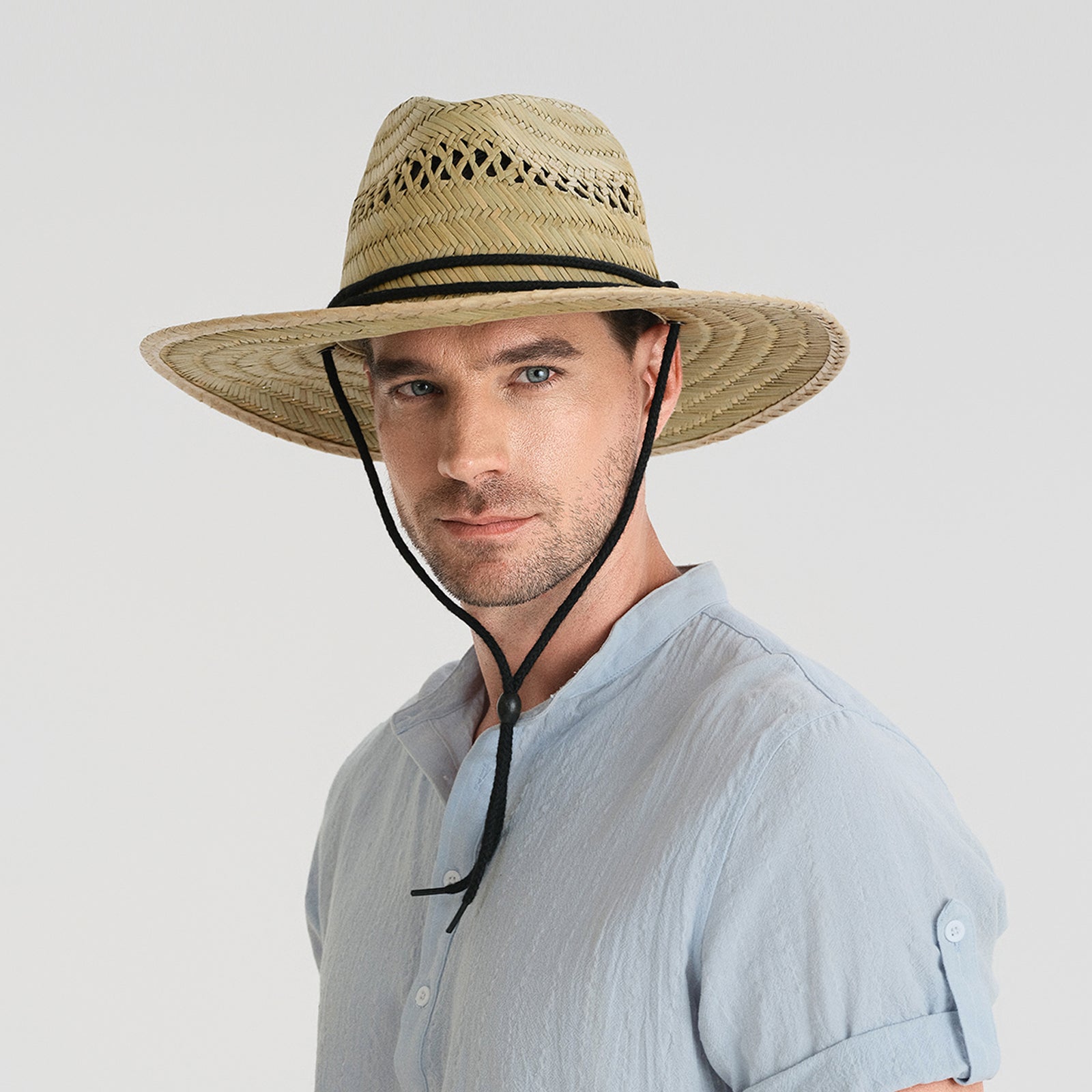 US Stock Wholesale Unisex Seagrass Lifeguard Hats with Wide Brim and UPF 50+ Sun Protection