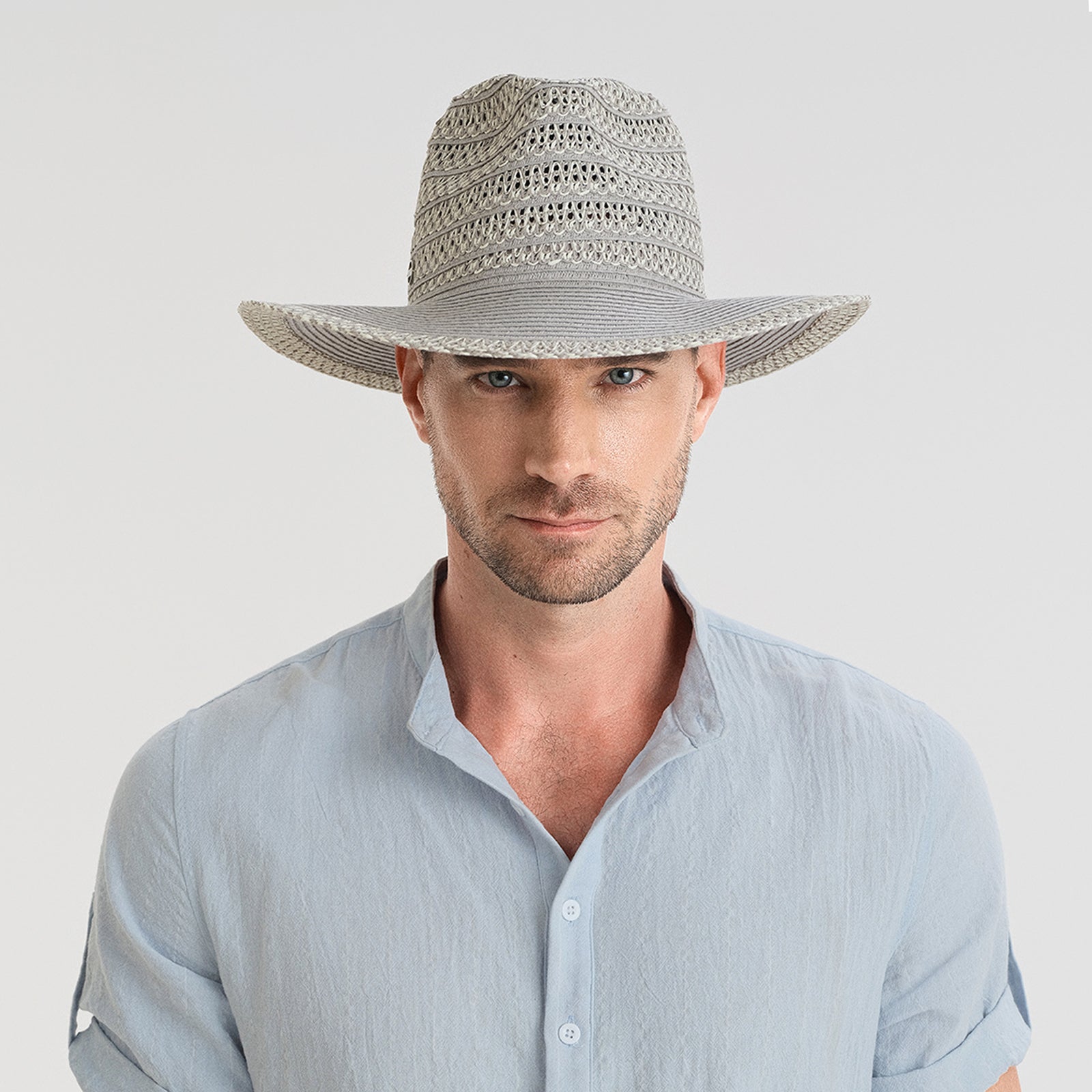 paper straw straw fedora hat