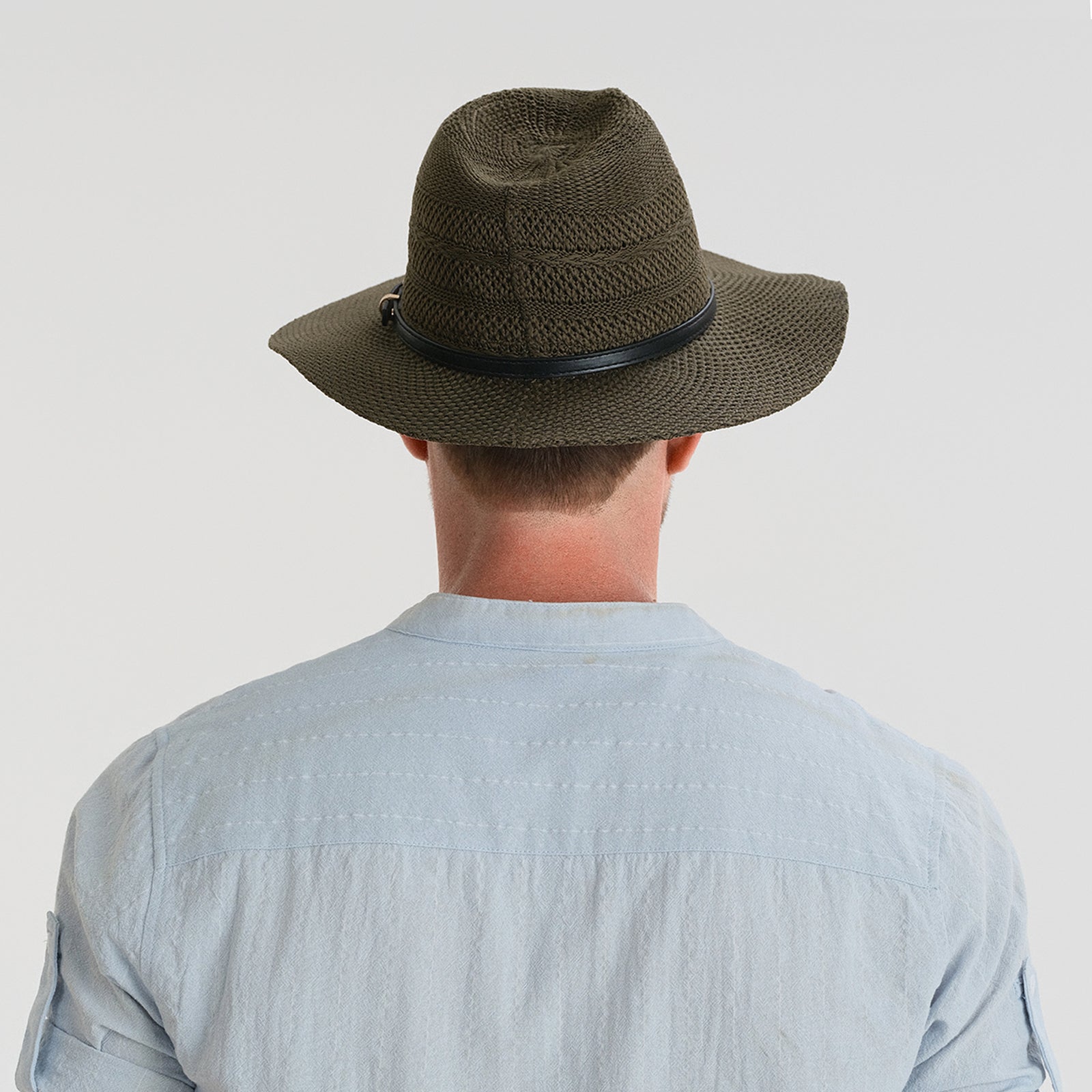 Wholesale Unisex Polyester Fedora Hat with Wide Brim and UPF 50+ Sun Protection