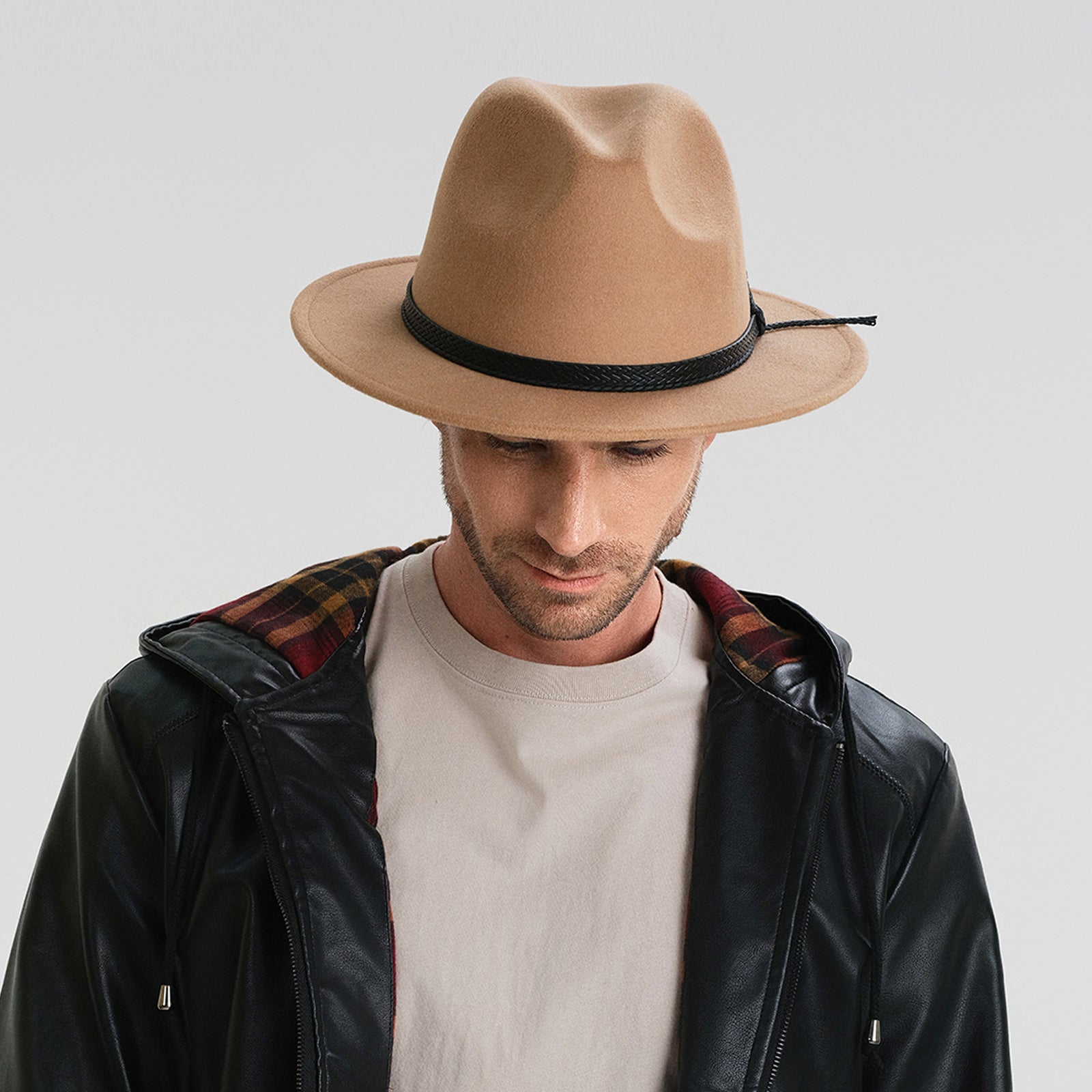 Wholesale Unisex Polyester Fedora Hat with  Flat Brim and UPF 50+ Sun Protection