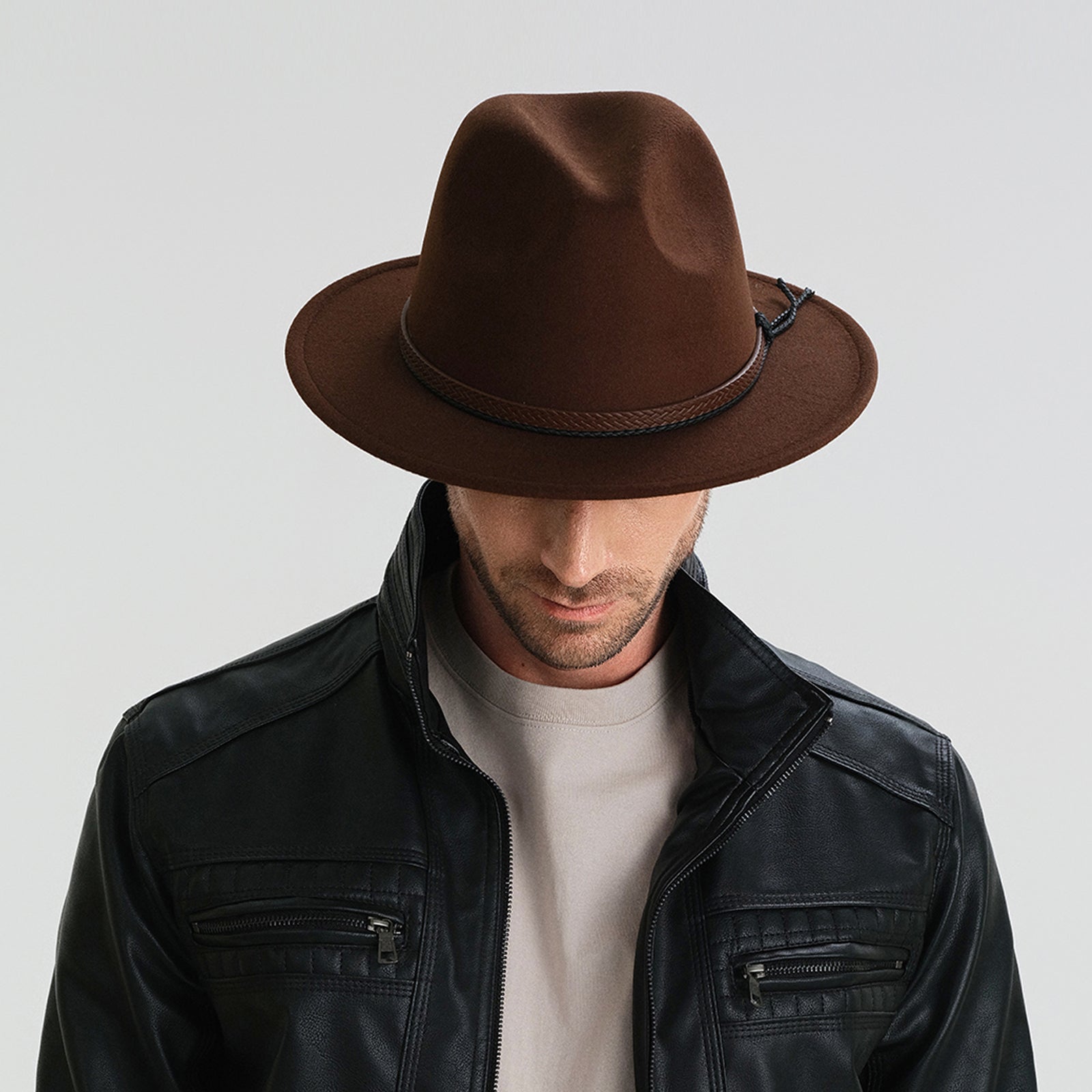 Wholesale Unisex Polyester Fedora Hat with  Flat Brim and UPF 50+ Sun Protection