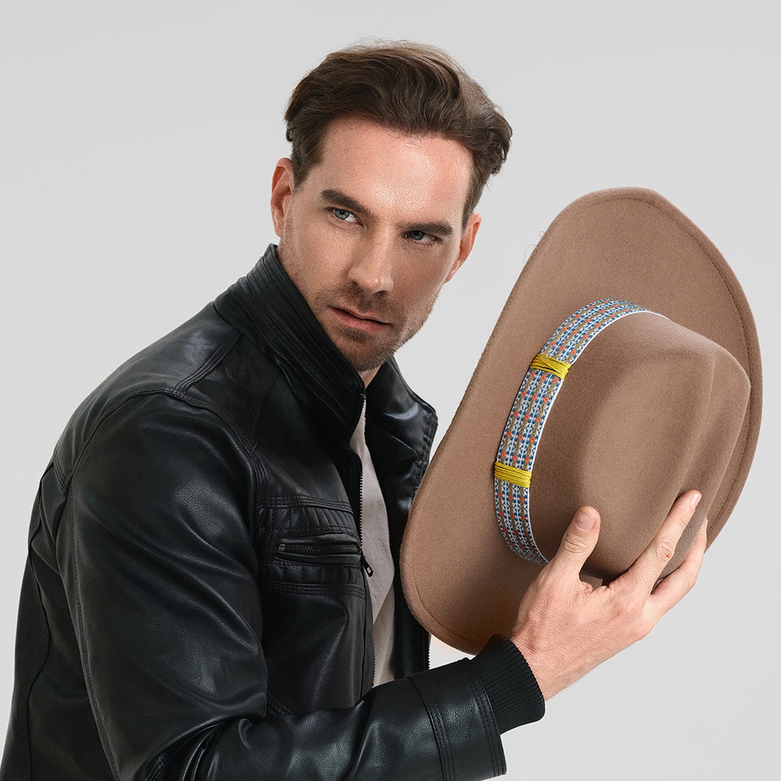 Wholesale Unisex Polyester Cowboy Hat with Upturned Brim and UPF 50+ Sun Protection