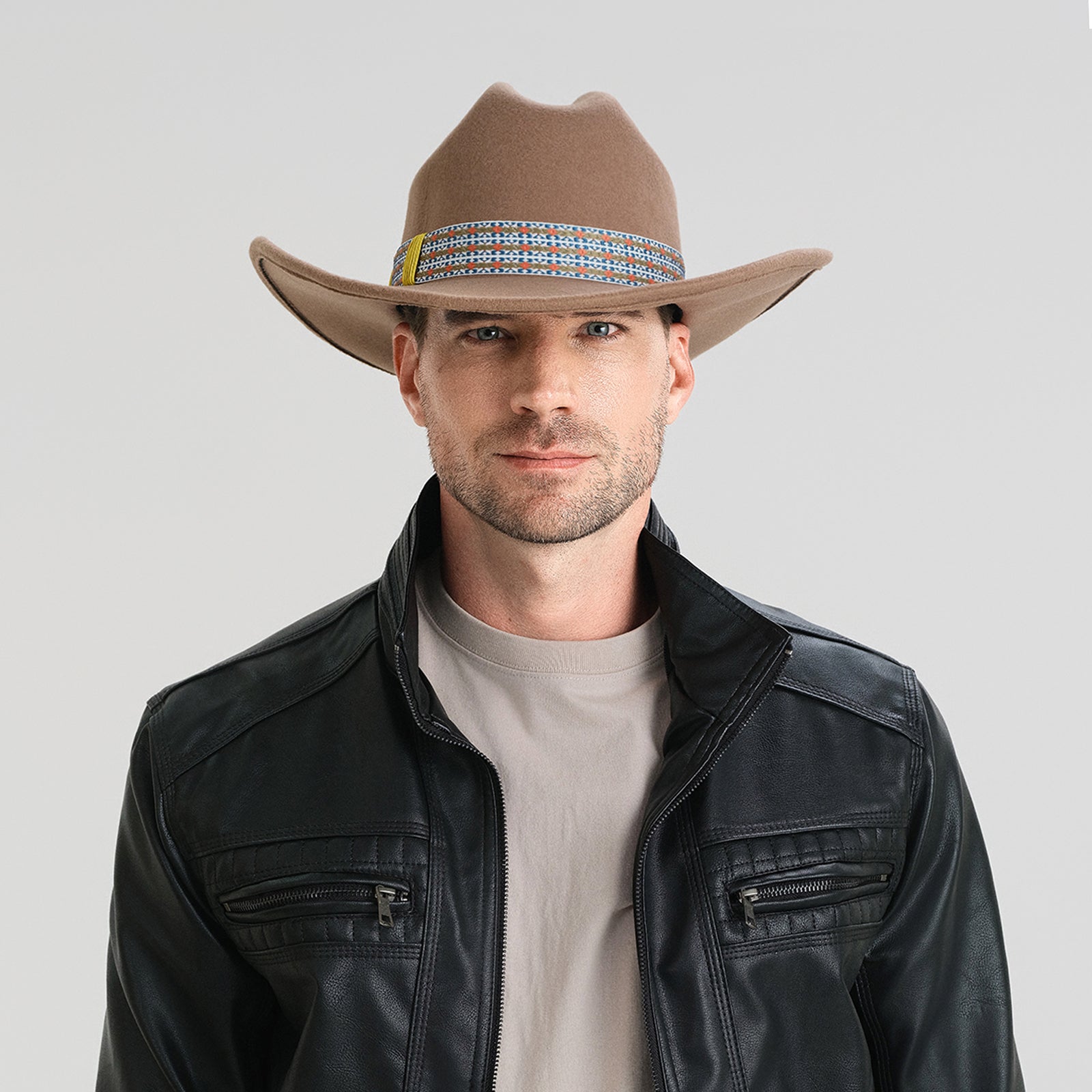 Wholesale Unisex Polyester Cowboy Hat with Upturned Brim and UPF 50+ Sun Protection
