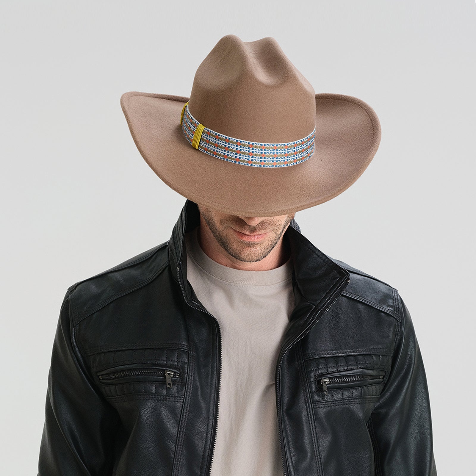 Wholesale Unisex Polyester Cowboy Hat with Upturned Brim and UPF 50+ Sun Protection