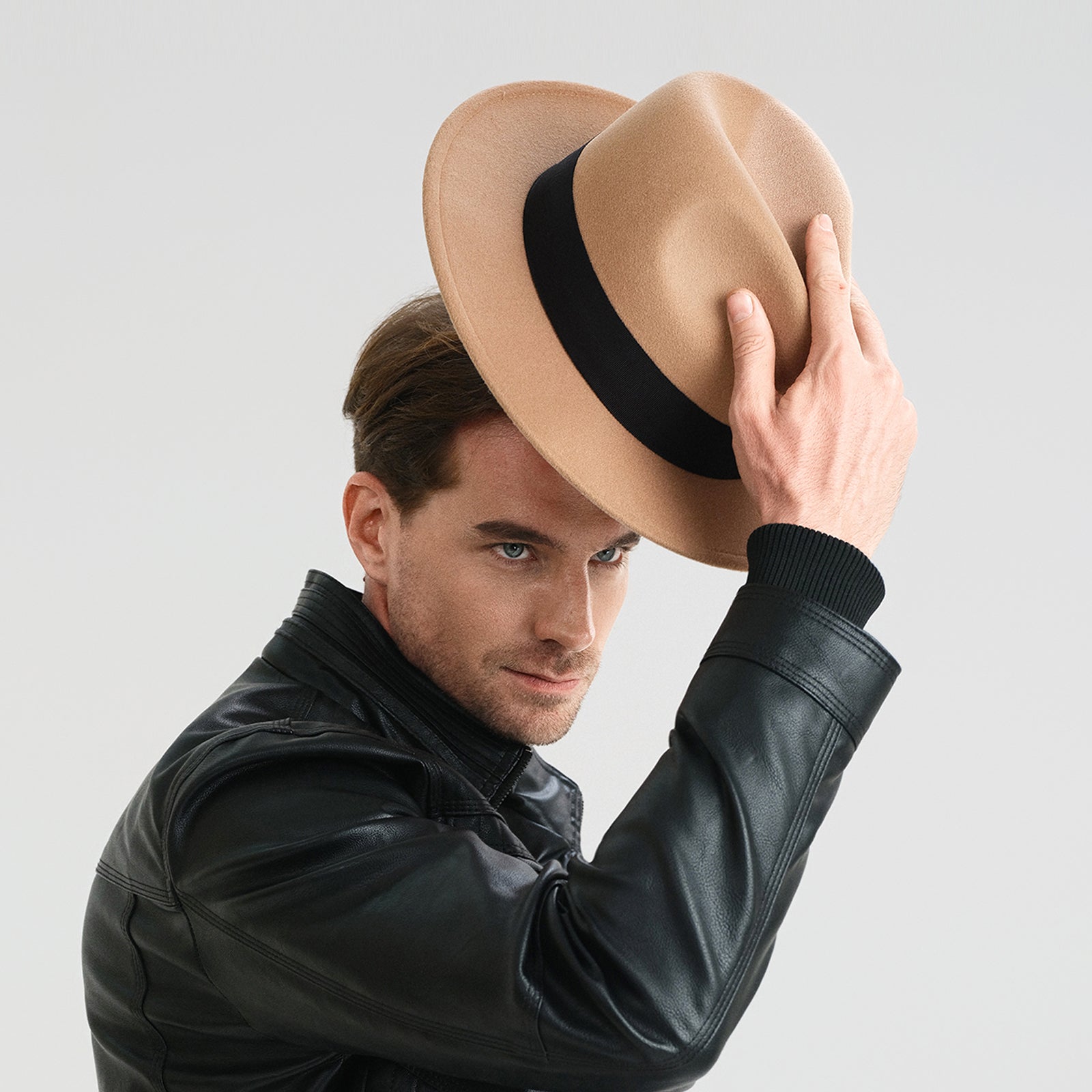 Wholesale Unisex Polyester Fedora Hat with  Flat Brim and UPF 50+ Sun Protection