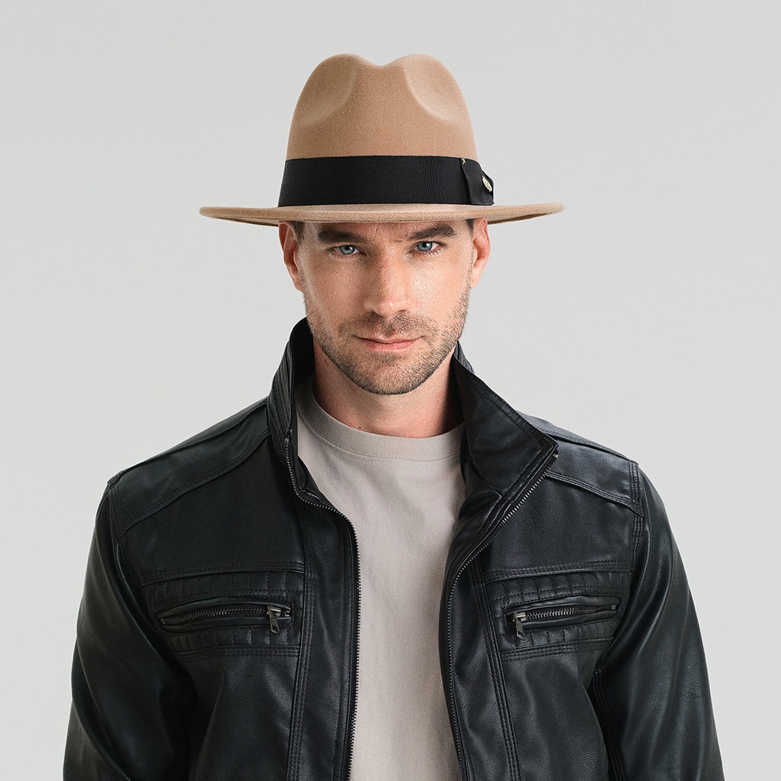 Wholesale Unisex Polyester Fedora Hat with  Flat Brim and UPF 50+ Sun Protection