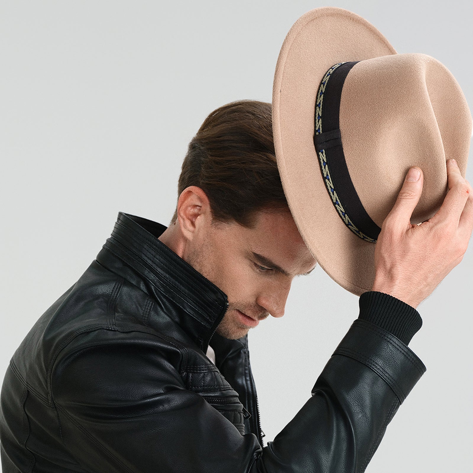 Wholesale Unisex Polyester Fedora Hat with  Flat Brim and UPF 50+ Sun Protection