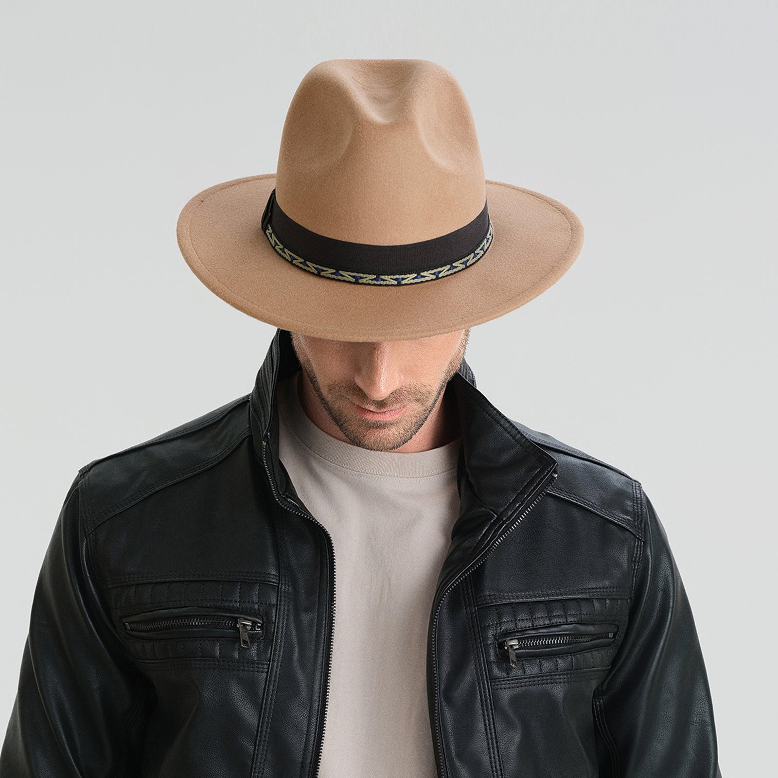 Wholesale Unisex Polyester Fedora Hat with  Flat Brim and UPF 50+ Sun Protection