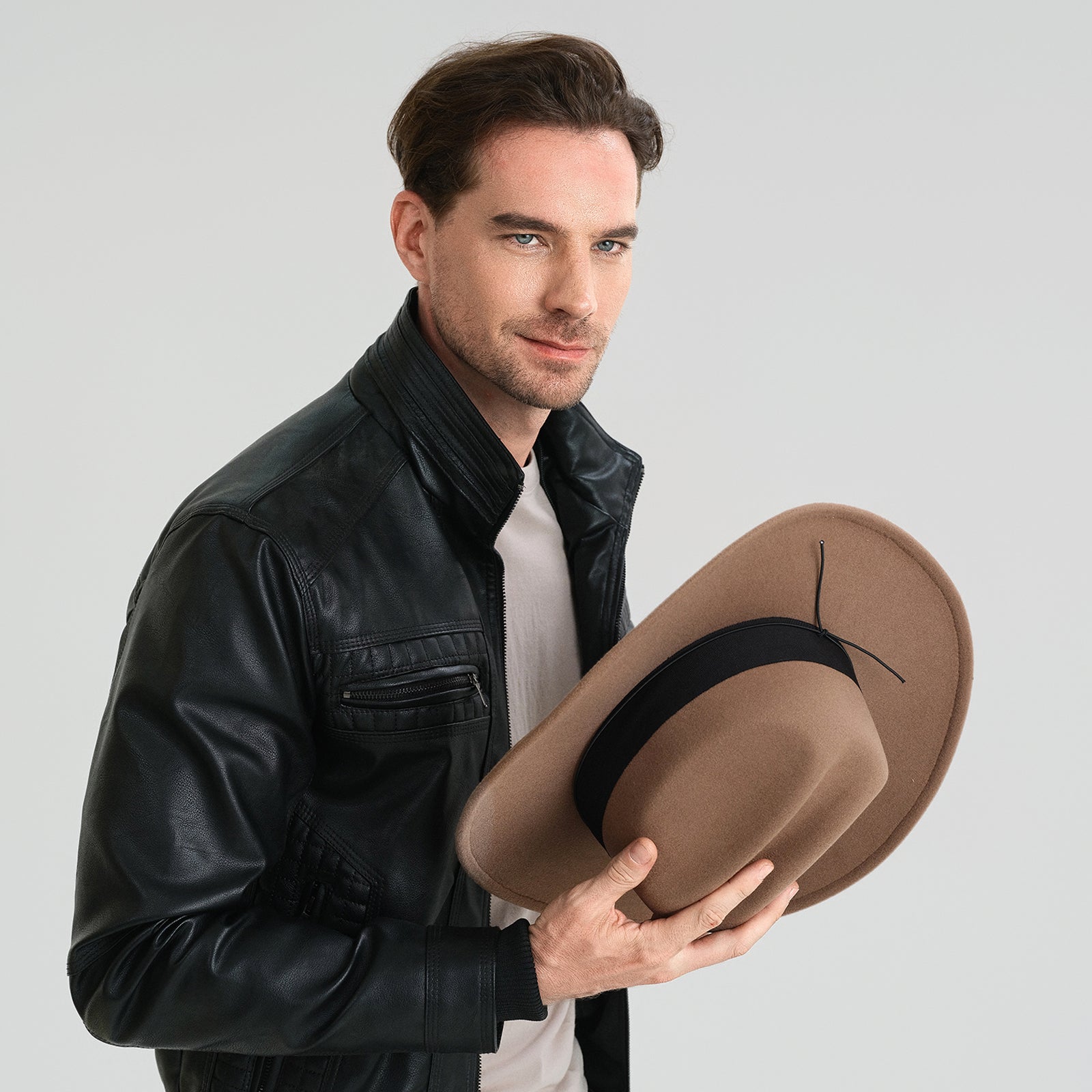 Wholesale Unisex Polyester Cowboy Hat with Upturned Brim and UPF 50+ Sun Protection