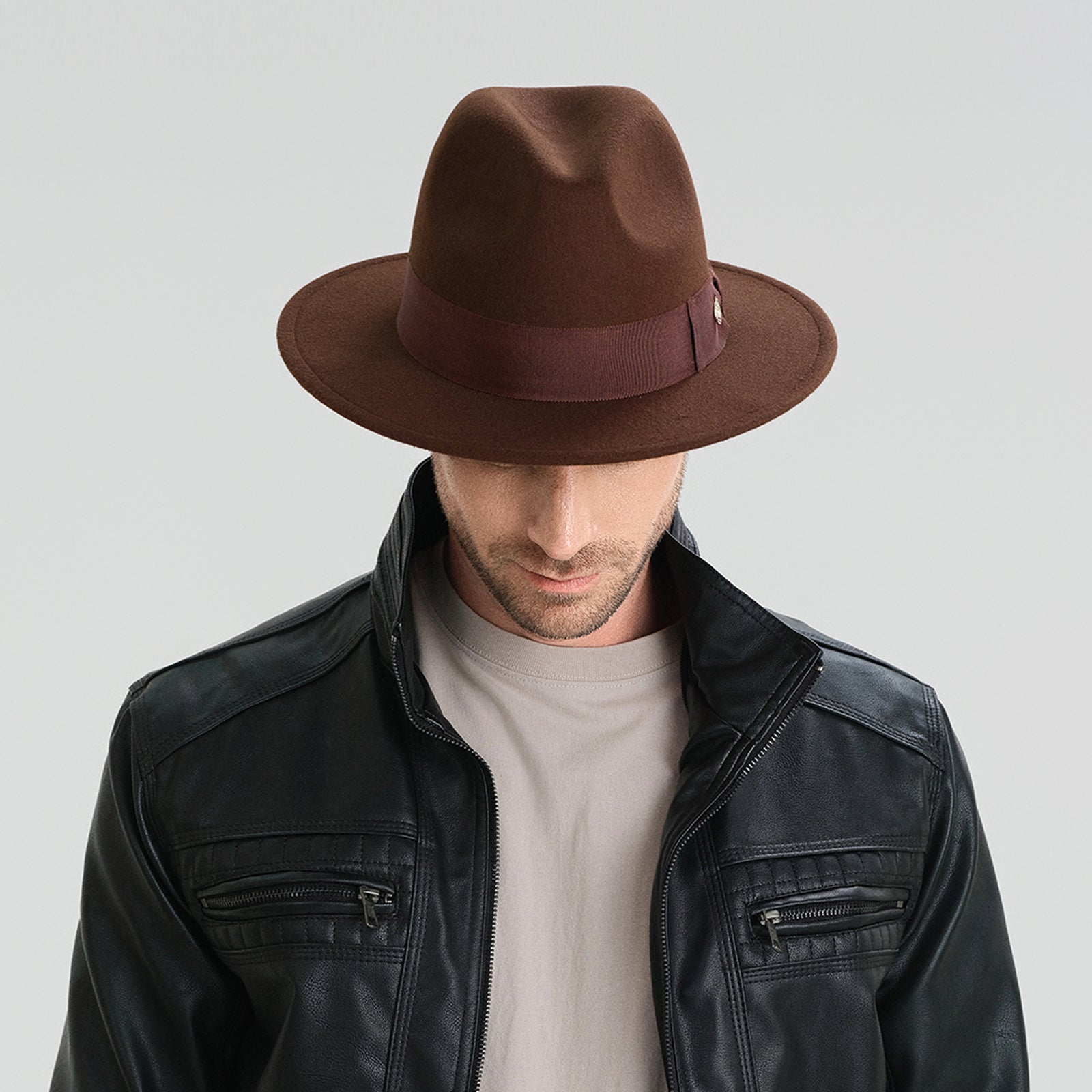 Wholesale Unisex Polyester Fedora Hat with  Flat Brim and UPF 50+ Sun Protection