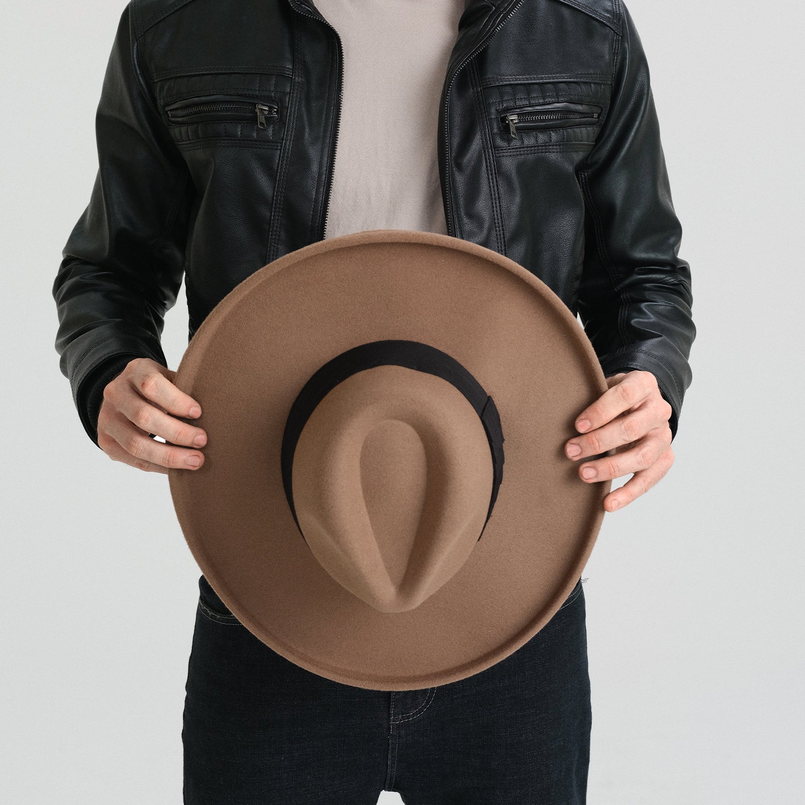 Wholesale Unisex Polyester Fedora Hat with  Flat Brim and UPF 50+ Sun Protection