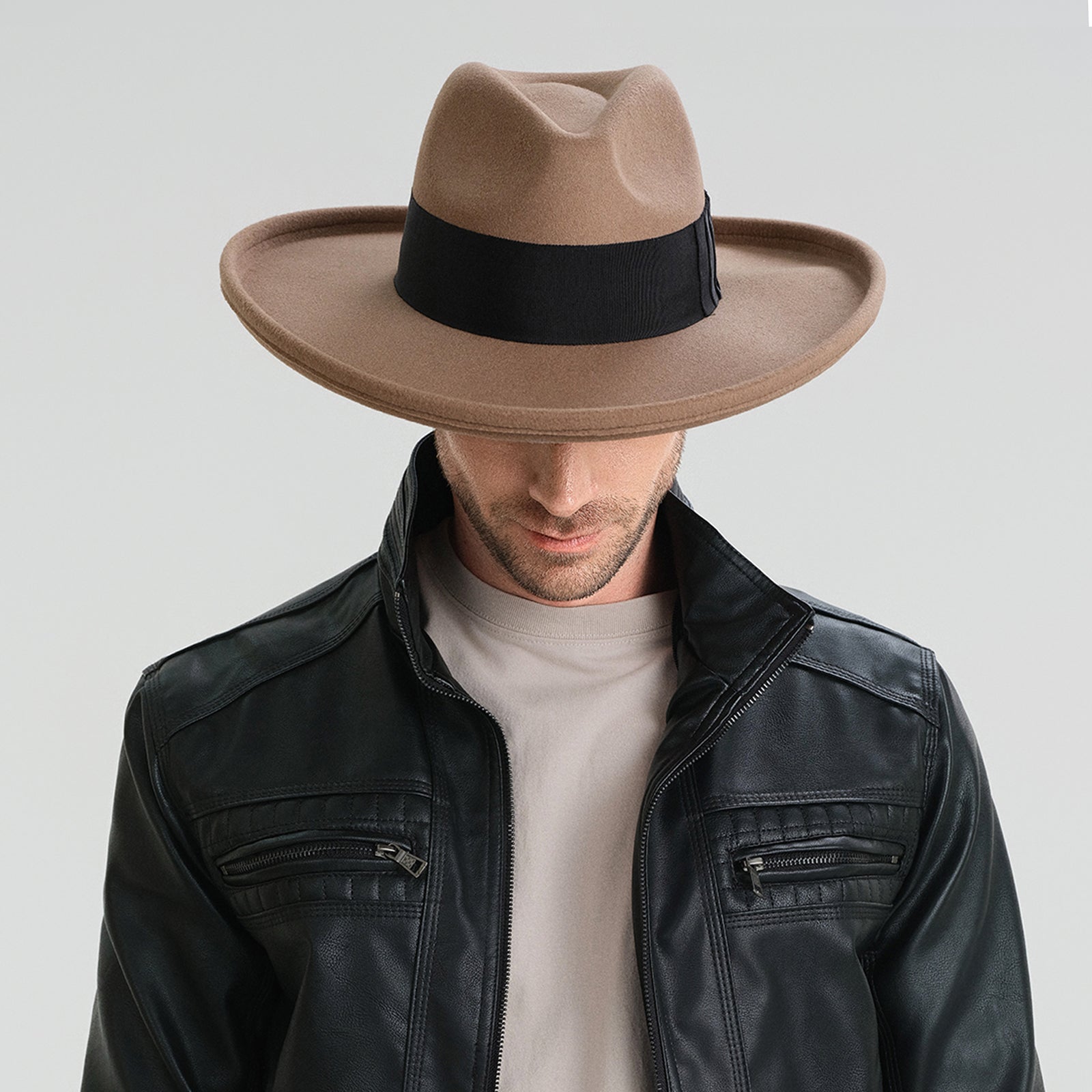Wholesale Unisex Polyester Fedora Hat with  Flat Brim and UPF 50+ Sun Protection
