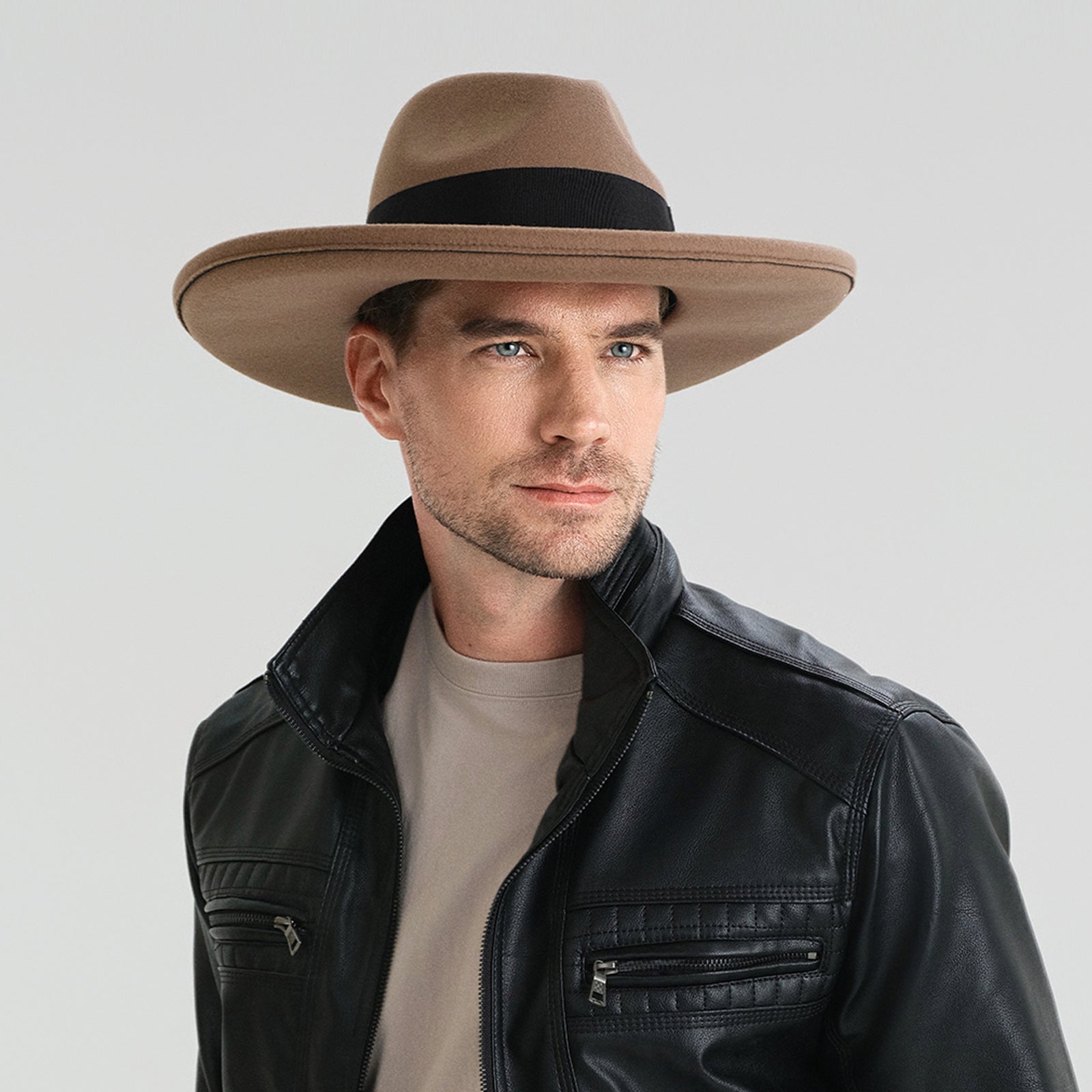 Wholesale Unisex Polyester Fedora Hat with  Flat Brim and UPF 50+ Sun Protection