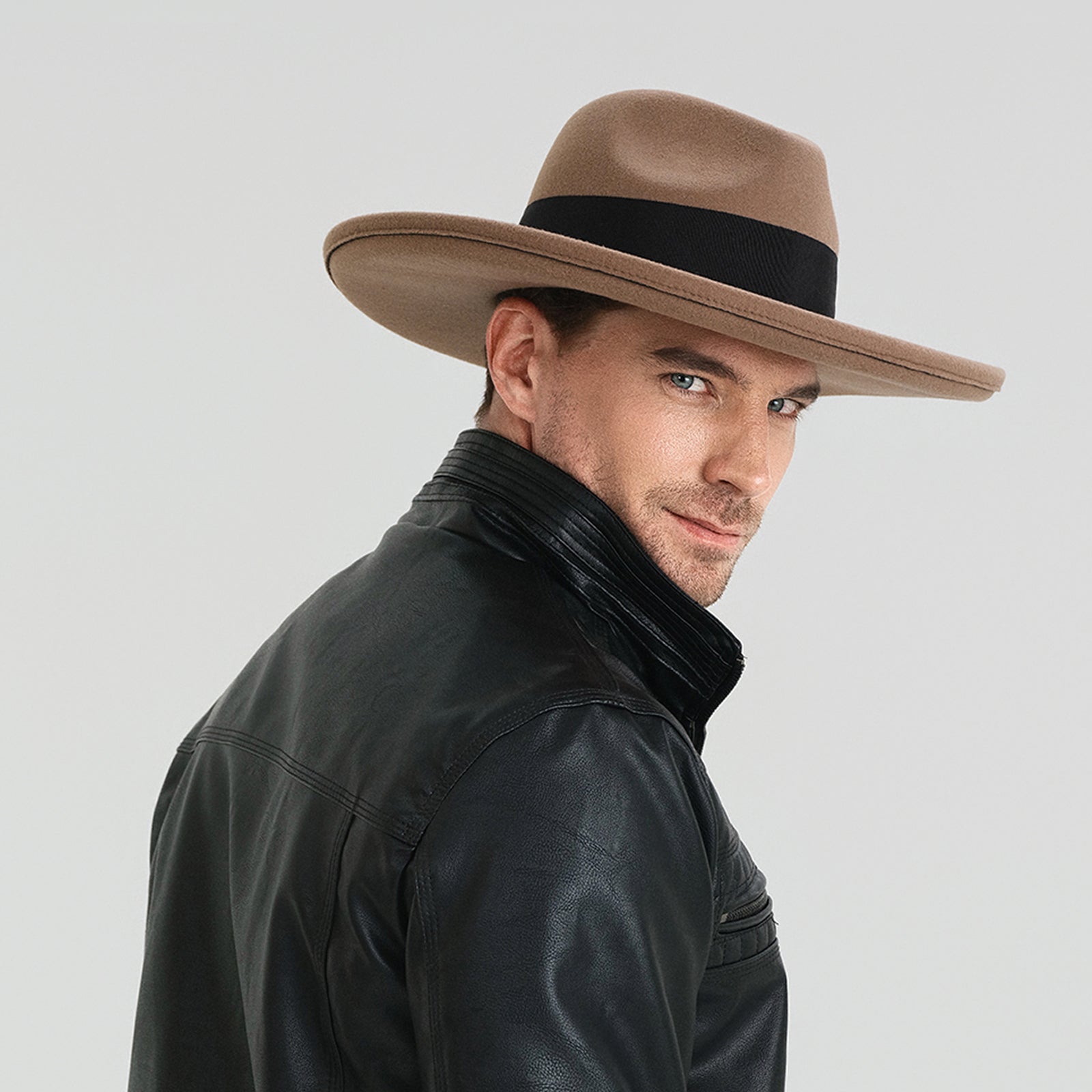 Wholesale Unisex Polyester Fedora Hat with  Flat Brim and UPF 50+ Sun Protection