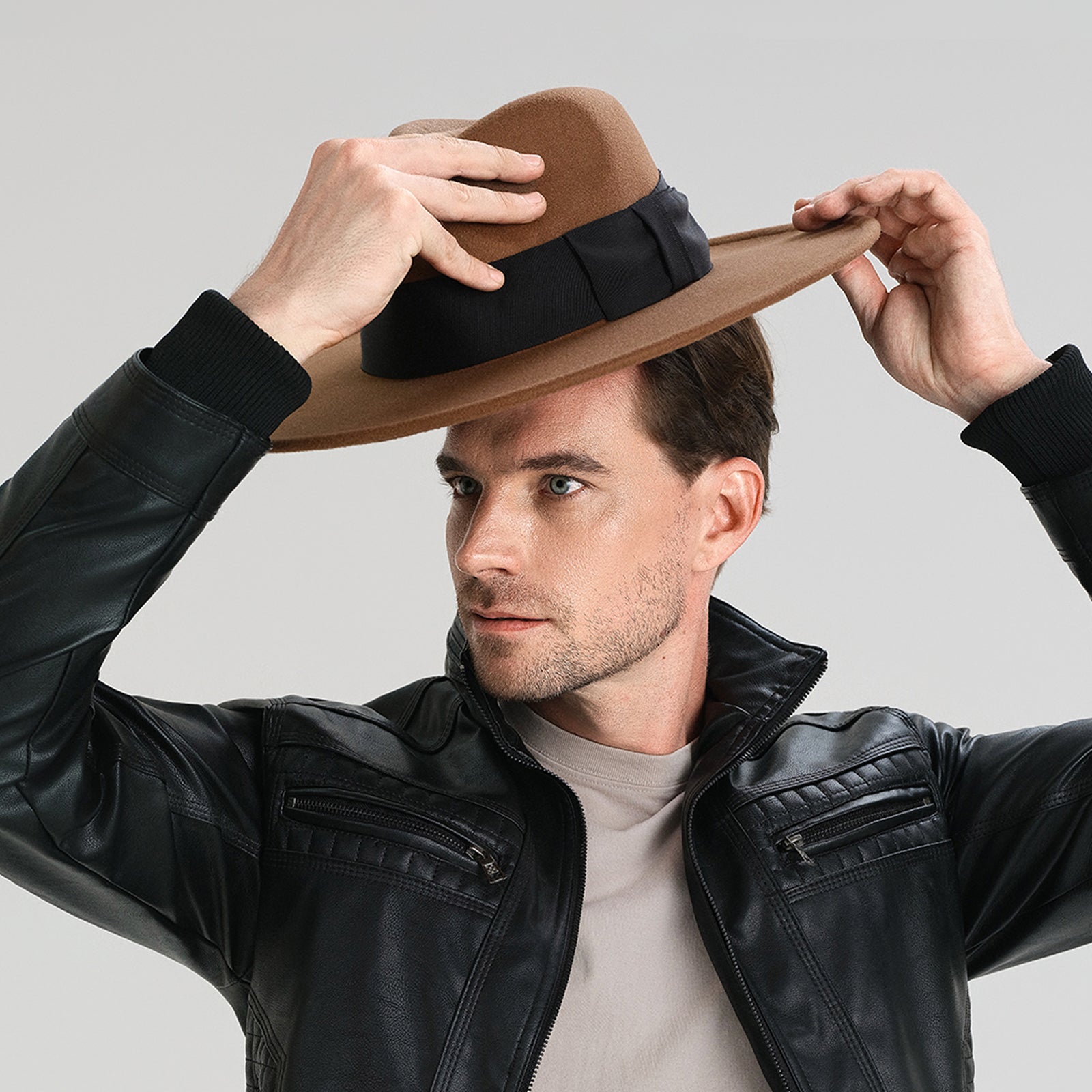 Wholesale Unisex Polyester Cowboy Hat with Upturned Brim and UPF 50+ Sun Protection