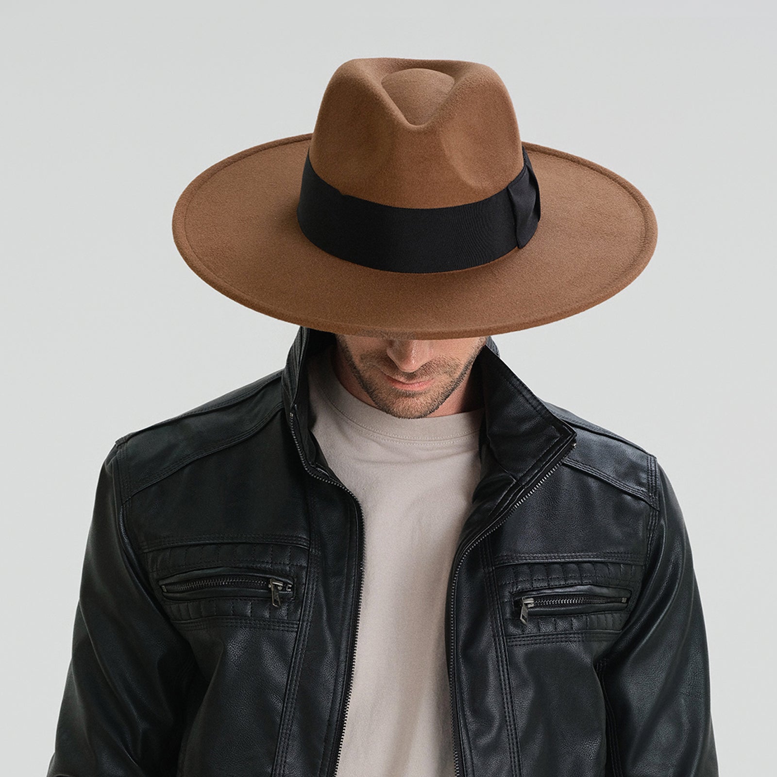 Wholesale Unisex Polyester Cowboy Hat with Upturned Brim and UPF 50+ Sun Protection