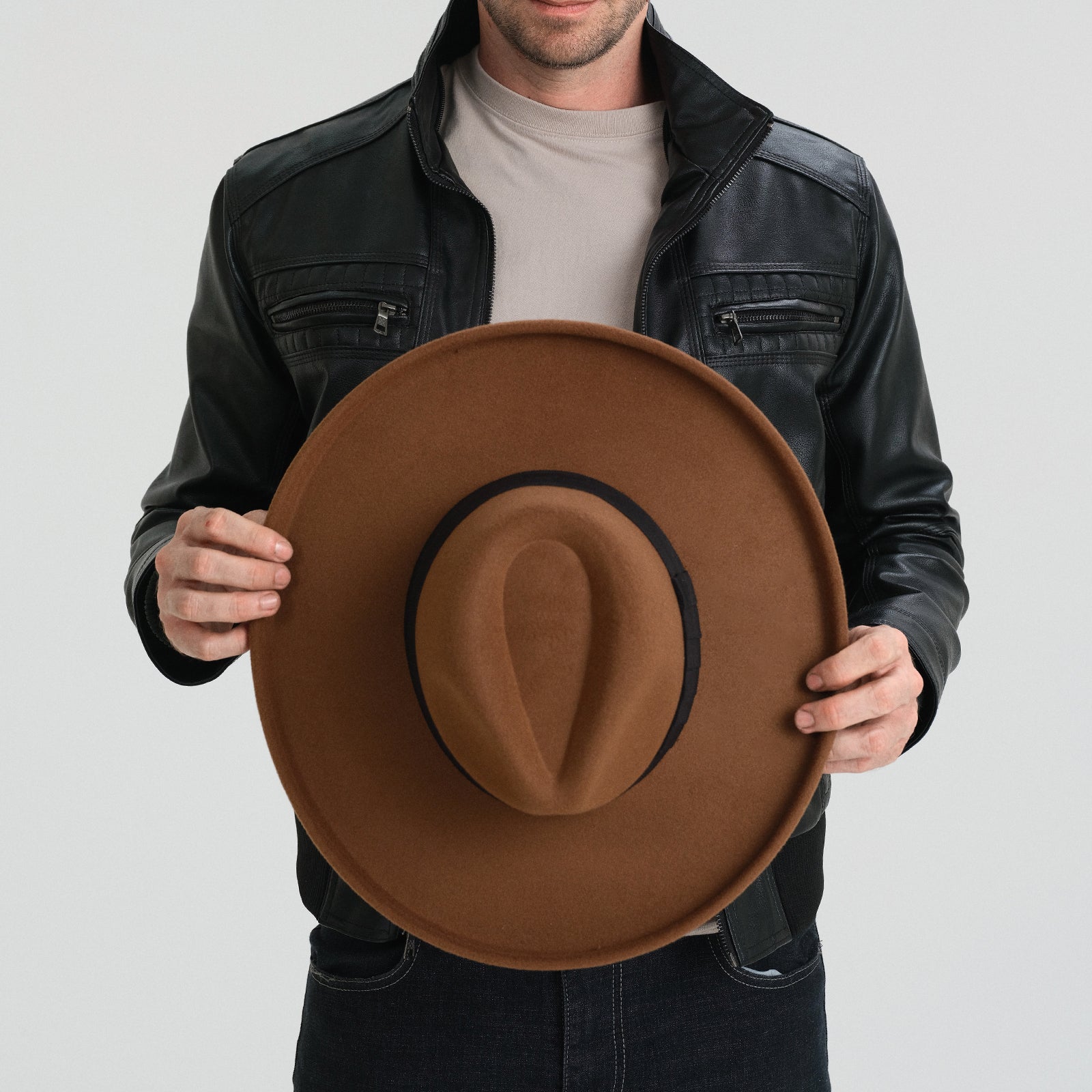 Wholesale Unisex Polyester Fedora Hat with  Flat Brim and UPF 50+ Sun Protection