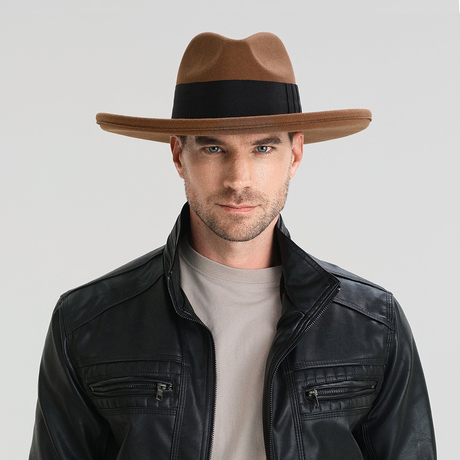 Wholesale Unisex Polyester Fedora Hat with  Flat Brim and UPF 50+ Sun Protection