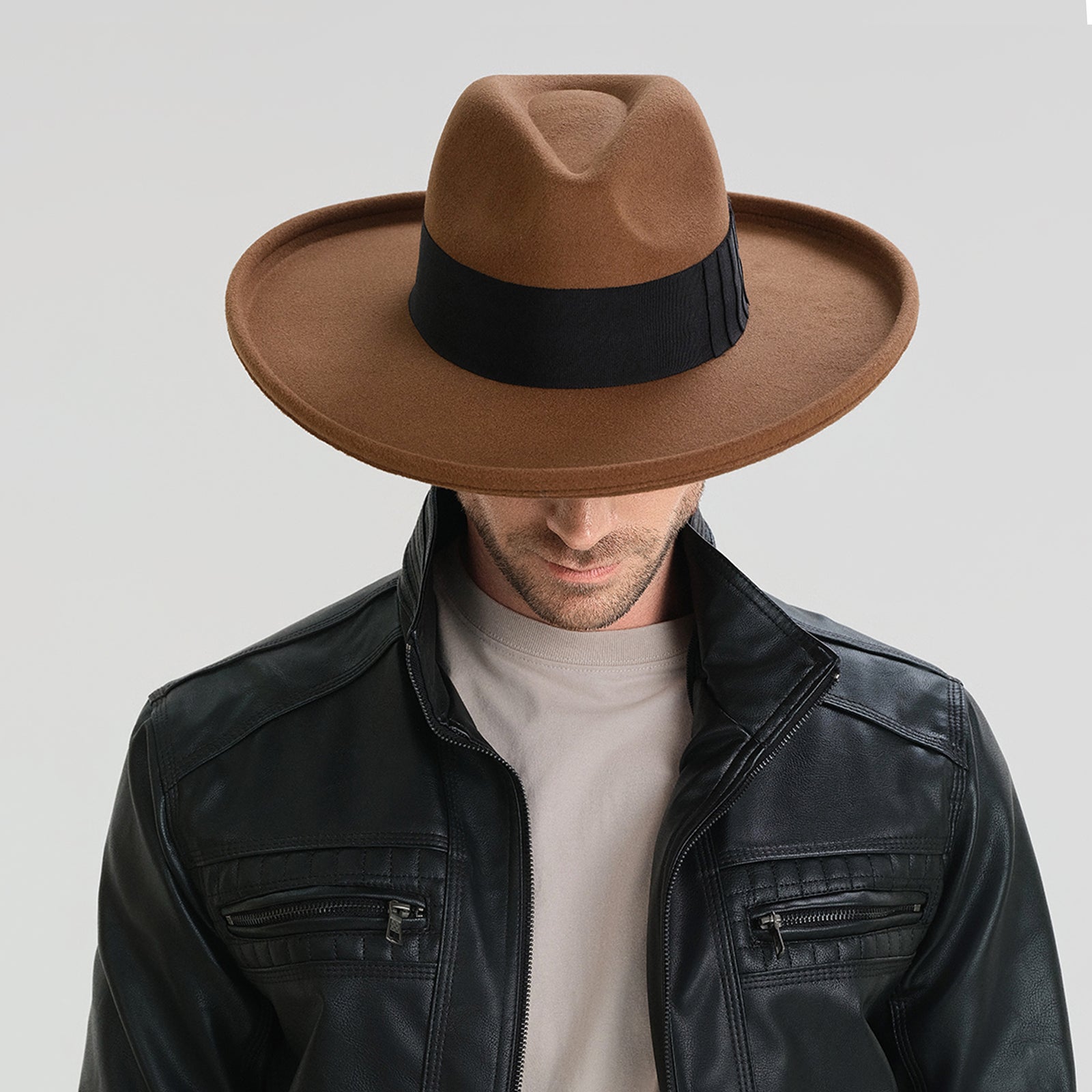 Wholesale Unisex Polyester Fedora Hat with  Flat Brim and UPF 50+ Sun Protection