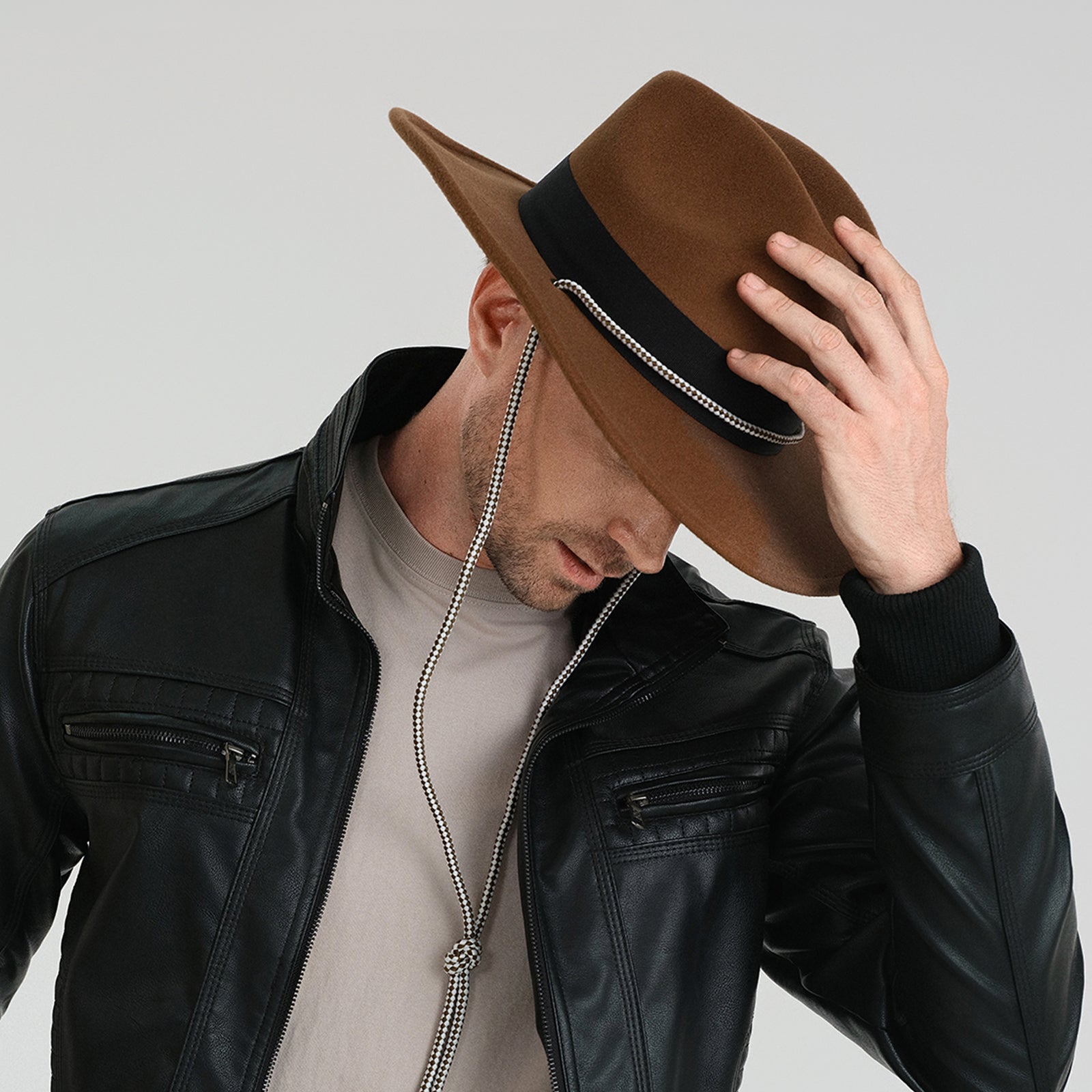 Wholesale Unisex Polyester Cowboy Hat with Upturned Brim and UPF 50+ Sun Protection