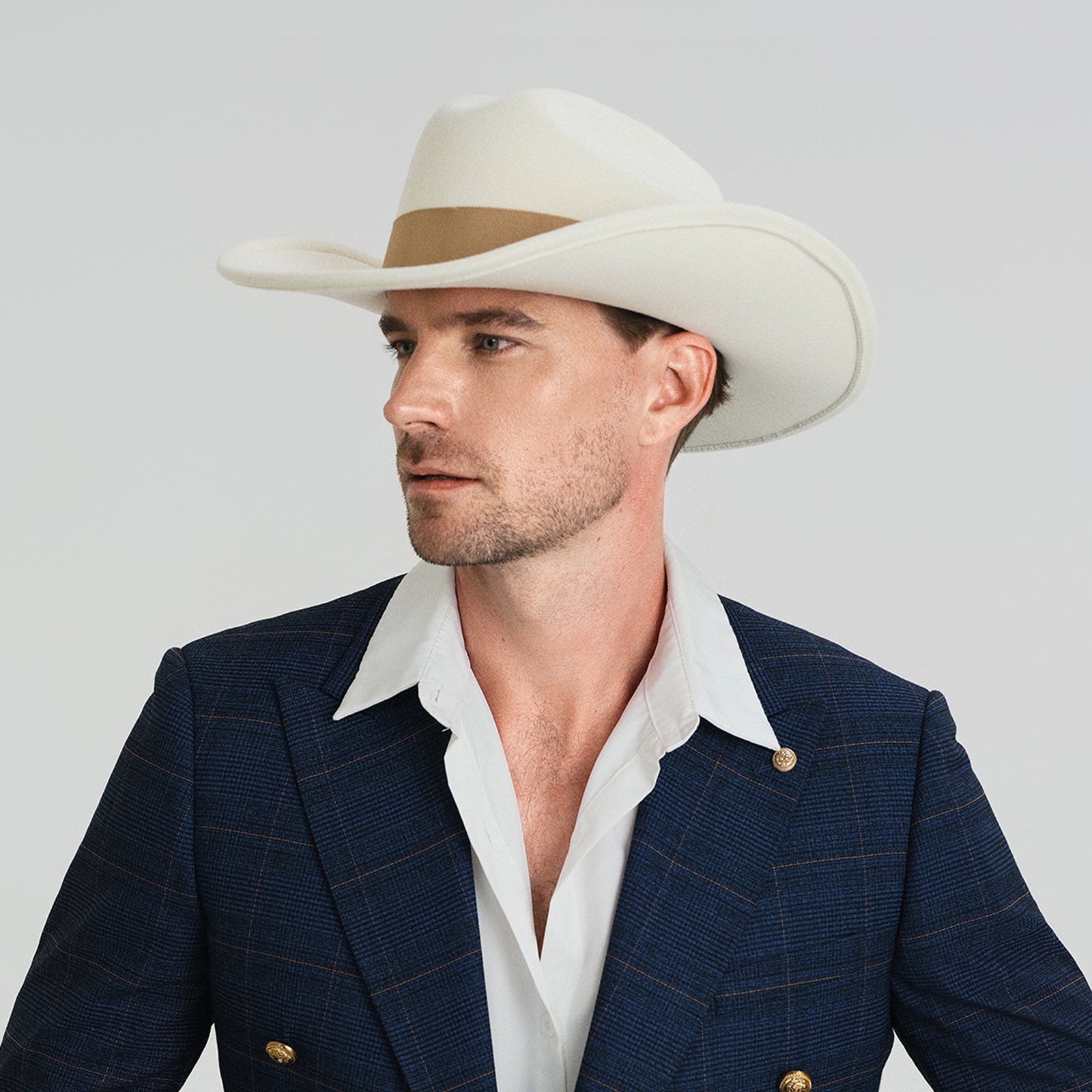 Wholesale Unisex Polyester Cowboy Hat with Upturned Brim and UPF 50+ Sun Protection
