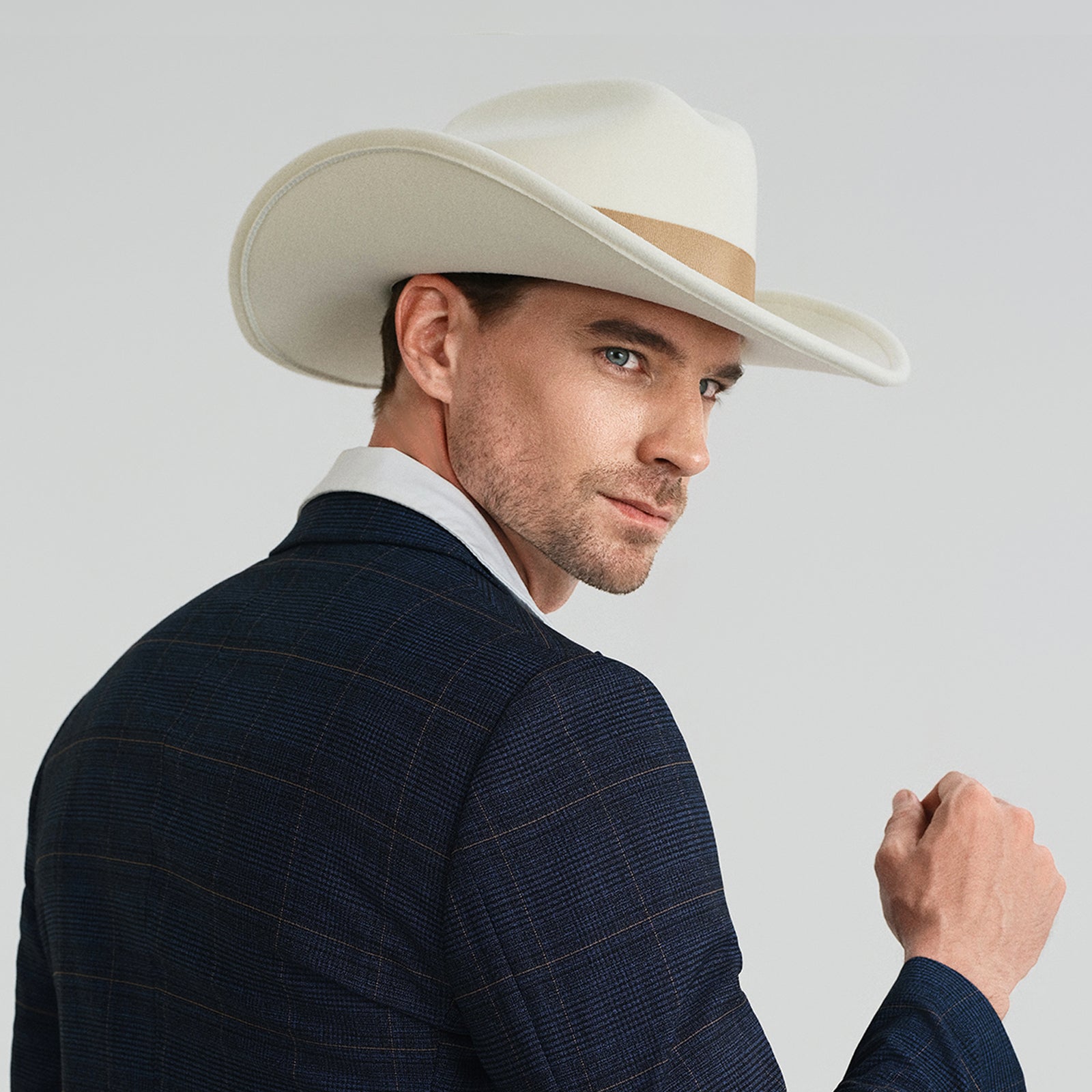 Wholesale Unisex Polyester Cowboy Hat with Upturned Brim and UPF 50+ Sun Protection