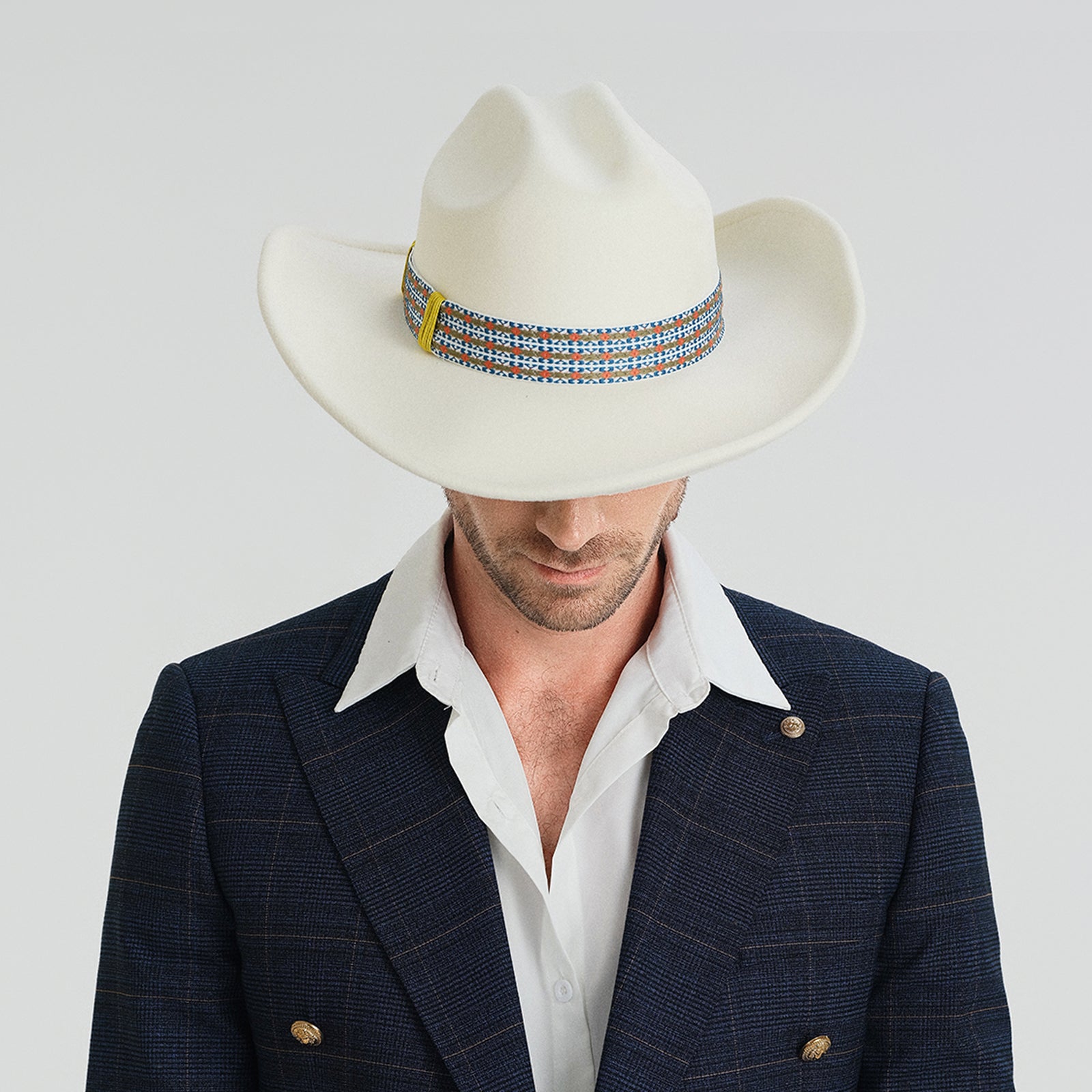Wholesale Unisex Polyester Cowboy Hat with Upturned Brim and UPF 50+ Sun Protection
