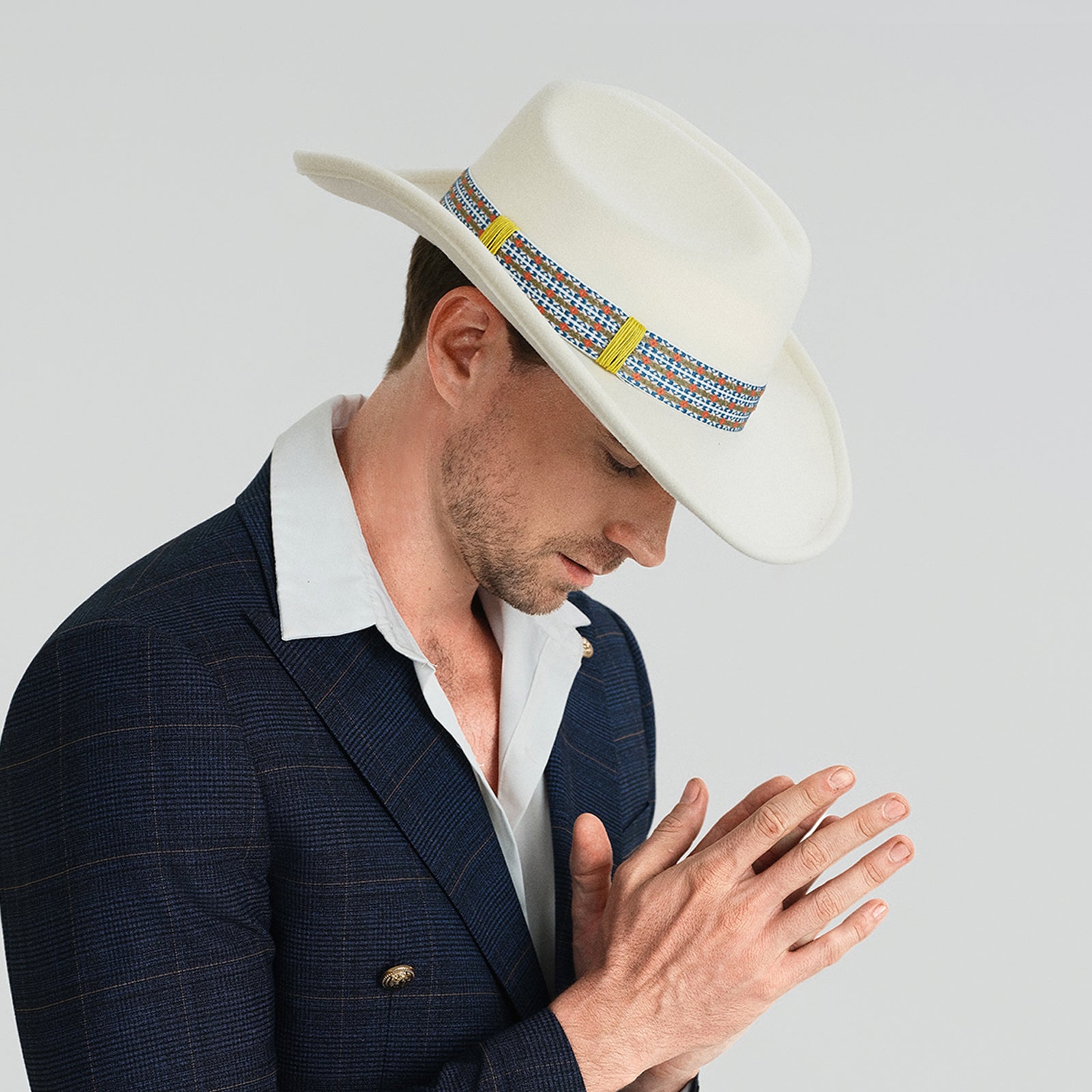 Wholesale Unisex Polyester Cowboy Hat with Upturned Brim and UPF 50+ Sun Protection