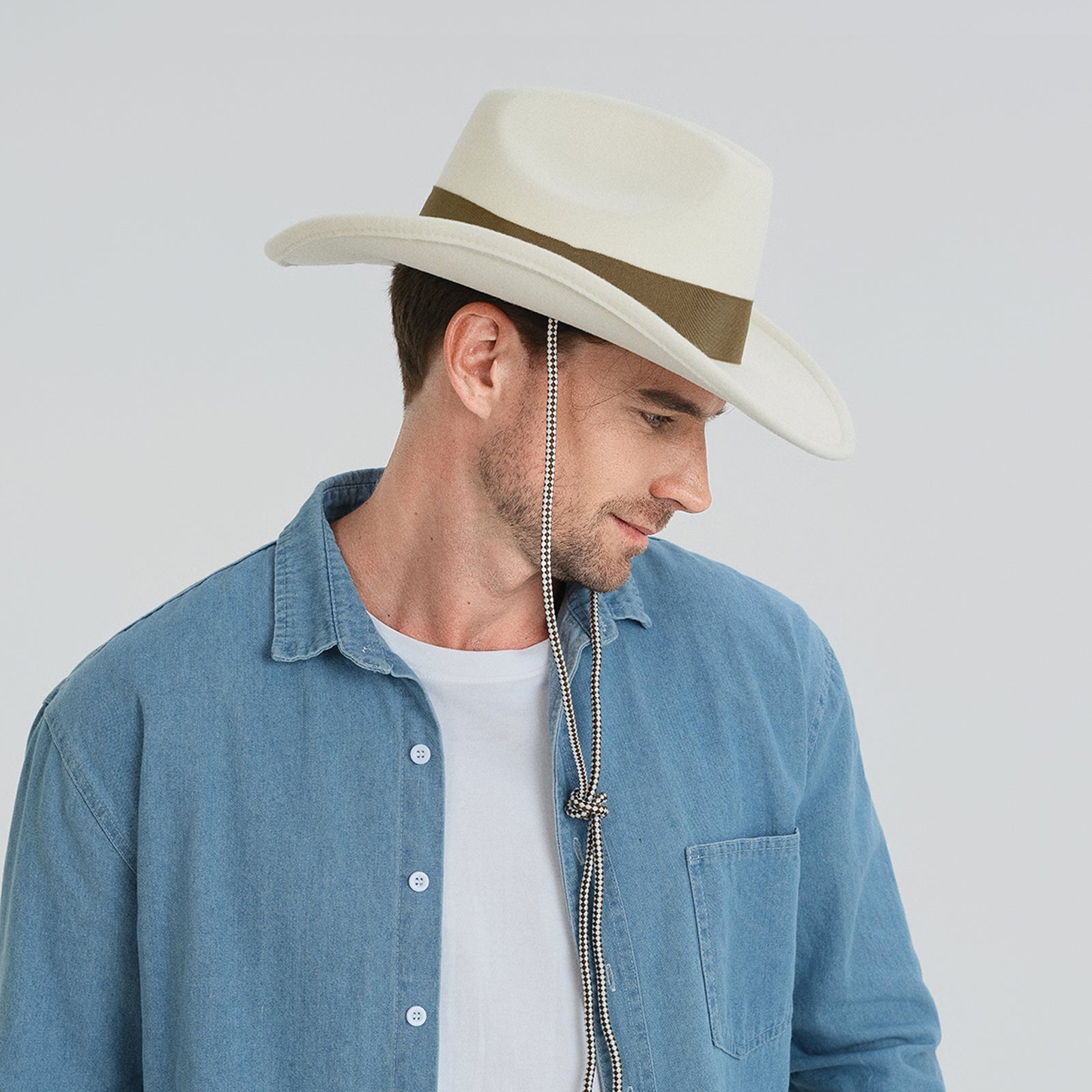 Wholesale Unisex Polyester Cowboy Hat with Upturned Brim and UPF 50+ Sun Protection