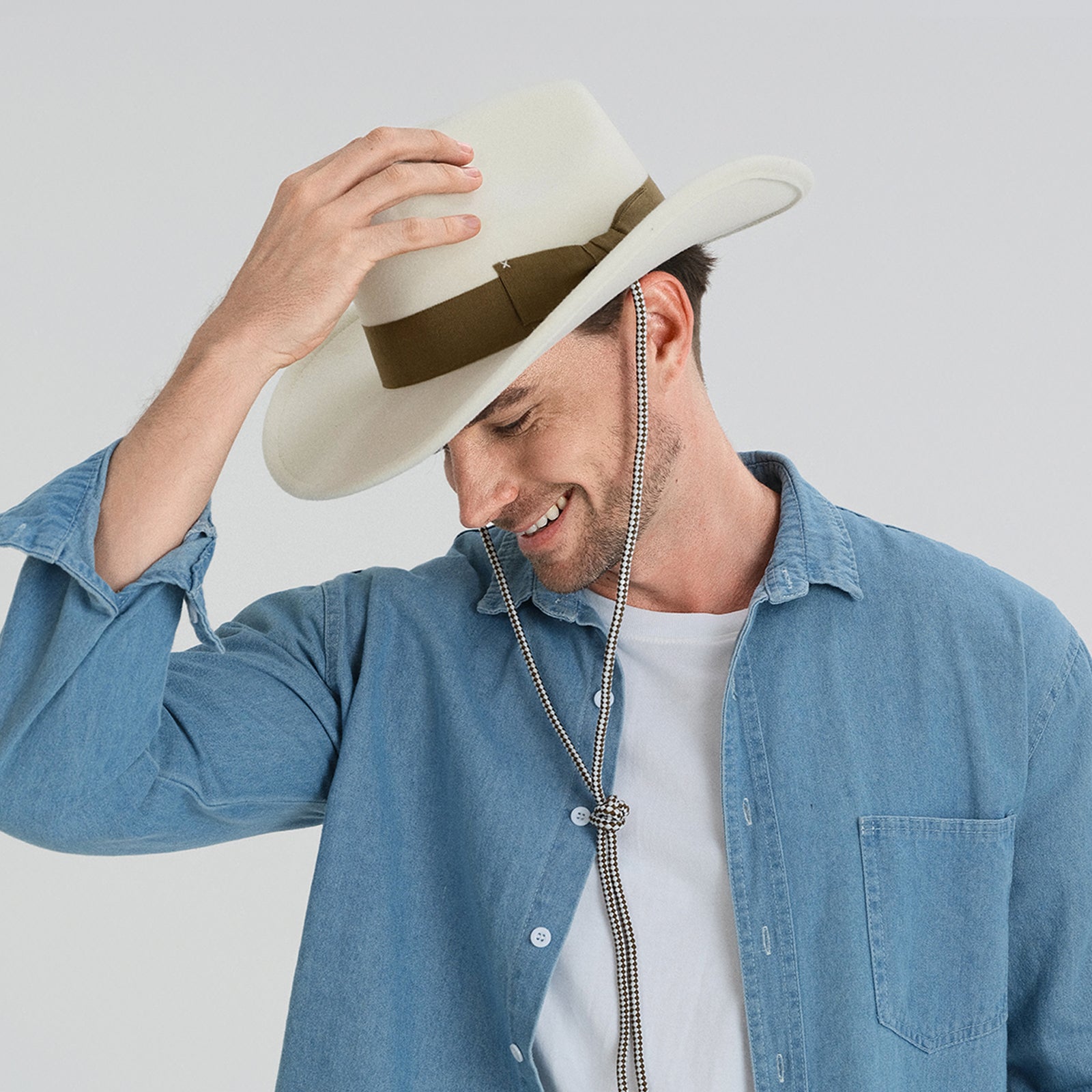 Wholesale Unisex Polyester Cowboy Hat with Upturned Brim and UPF 50+ Sun Protection