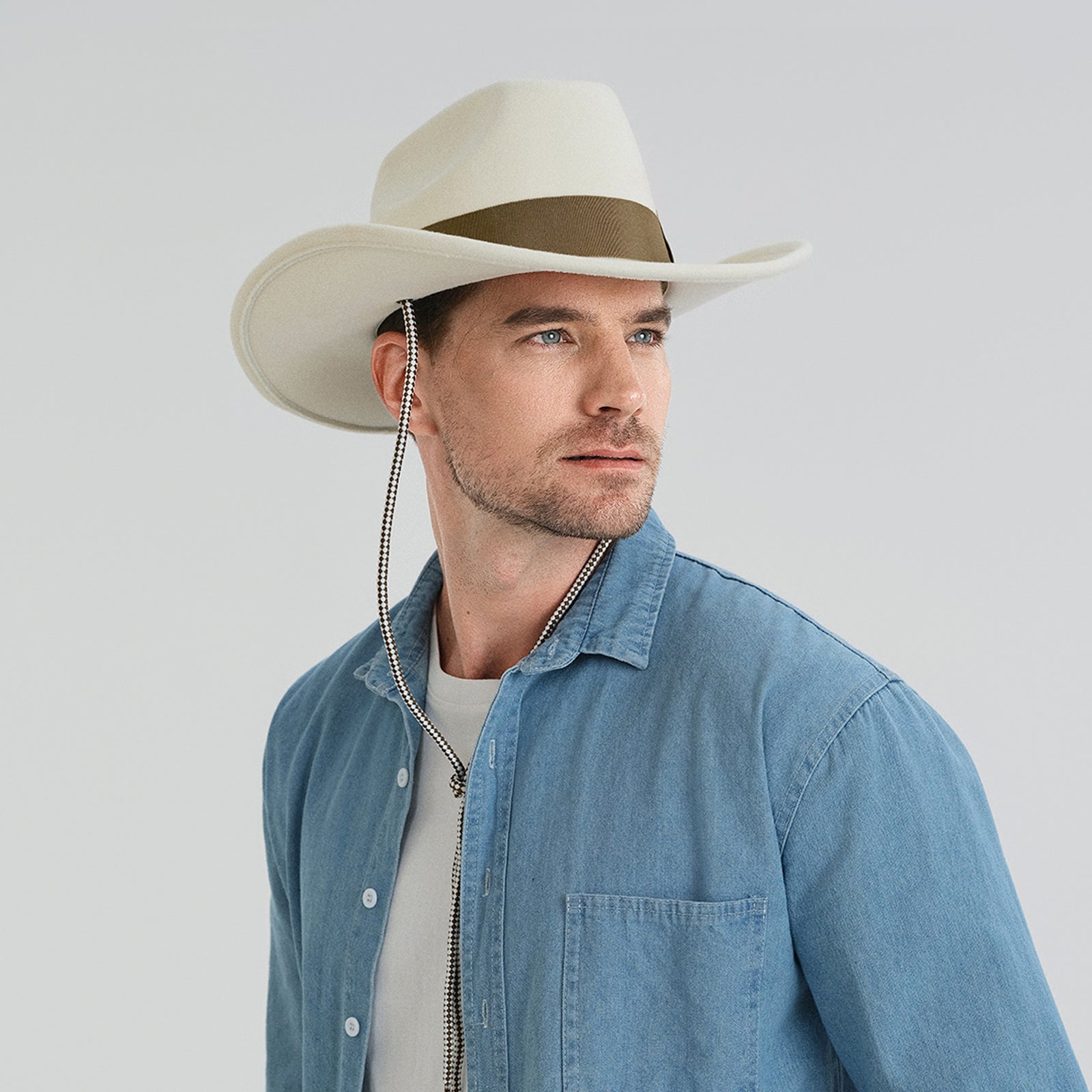 Wholesale Unisex Polyester Cowboy Hat with Upturned Brim and UPF 50+ Sun Protection