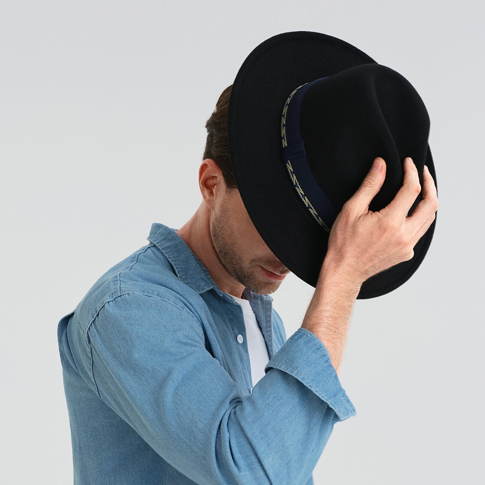 Wholesale Unisex Polyester Fedora Hat with  Flat Brim and UPF 50+ Sun Protection