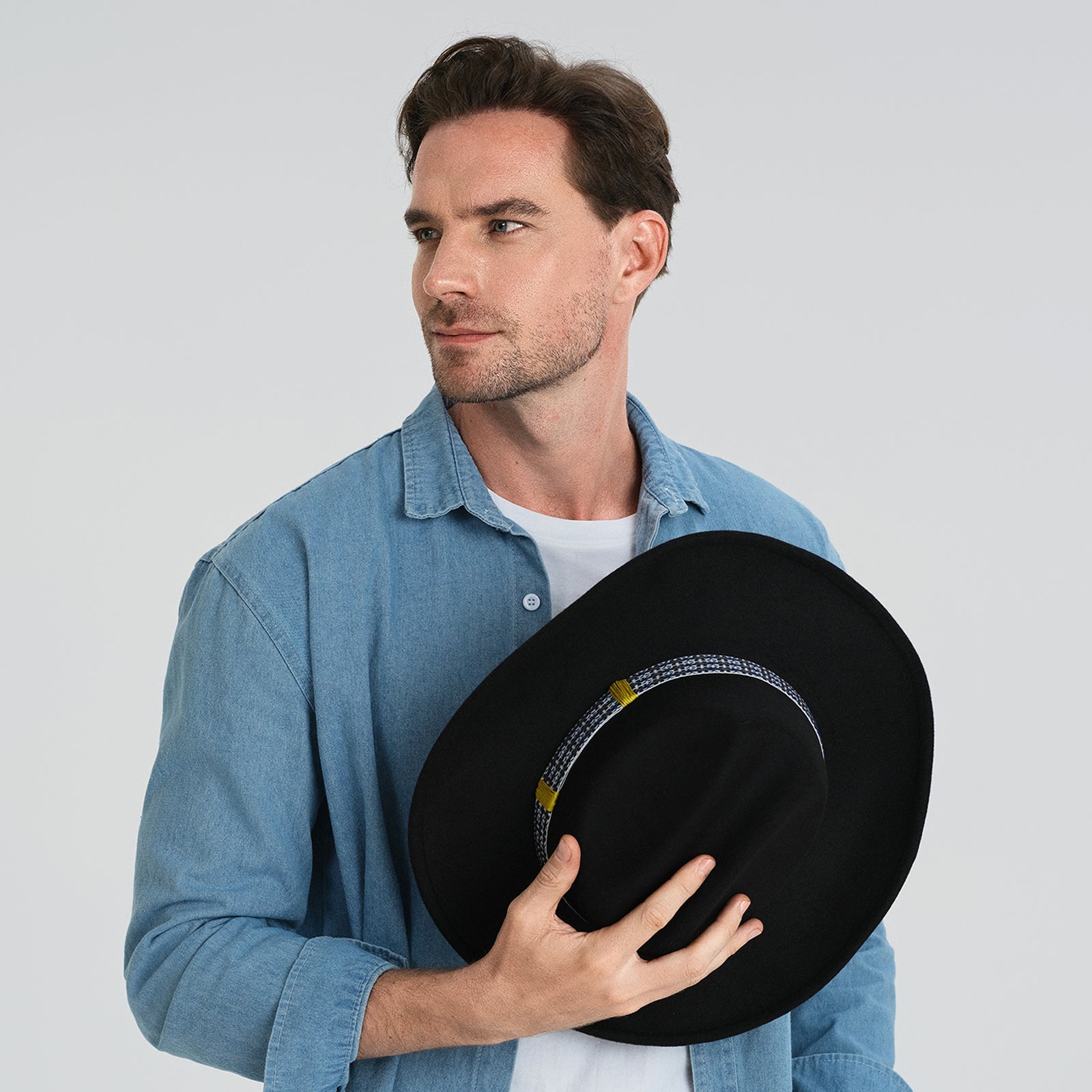 Wholesale Unisex Polyester Cowboy Hat with Upturned Brim and UPF 50+ Sun Protection