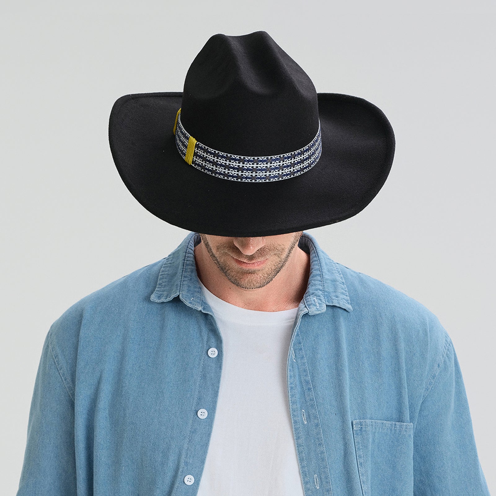 Wholesale Unisex Polyester Cowboy Hat with Upturned Brim and UPF 50+ Sun Protection