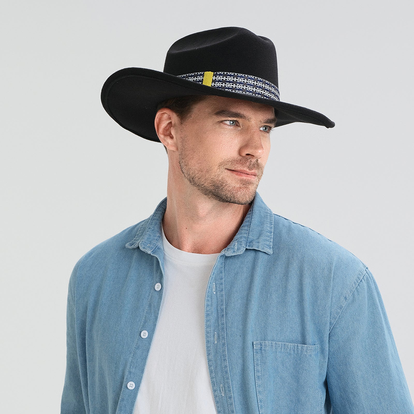 Wholesale Unisex Polyester Cowboy Hat with Upturned Brim and UPF 50+ Sun Protection