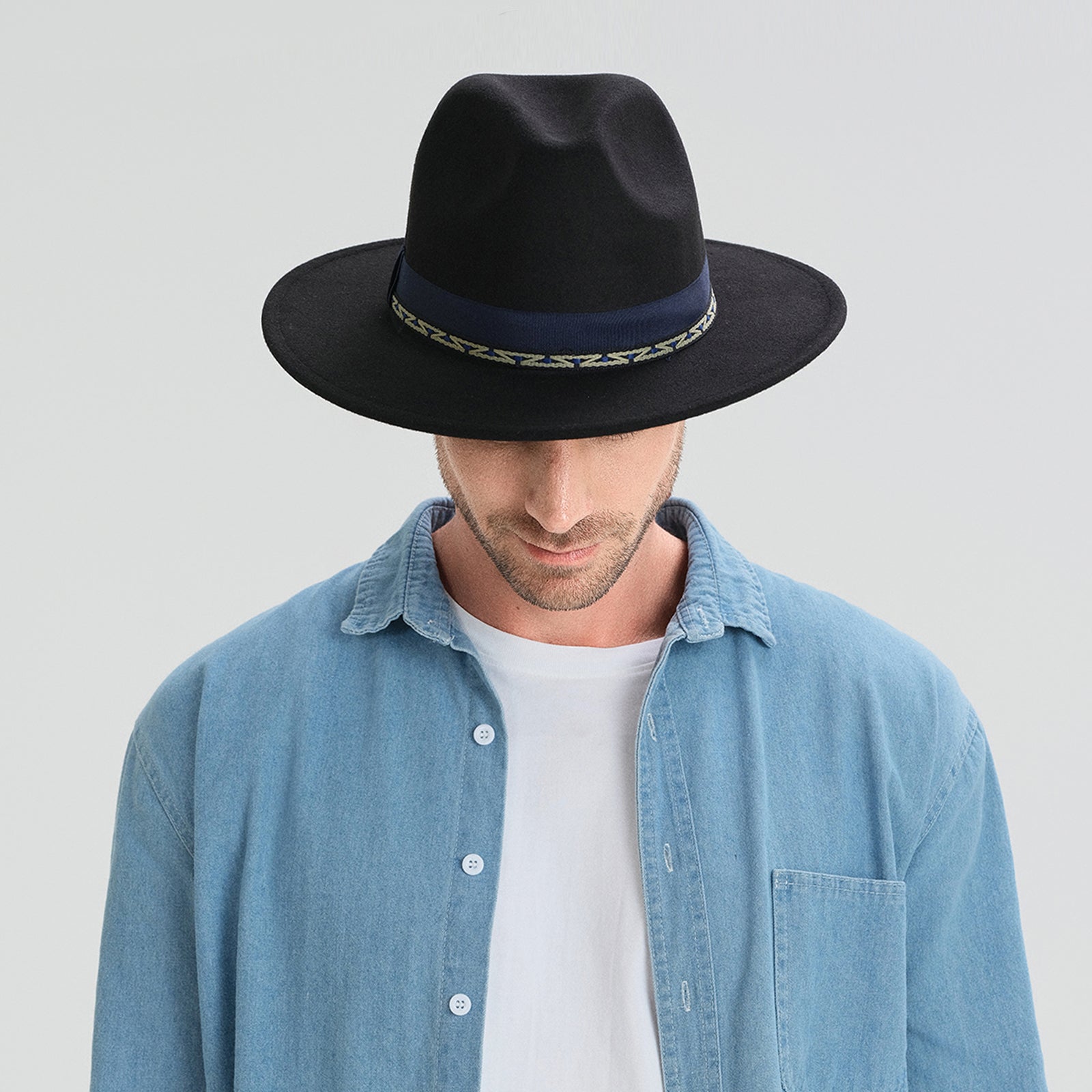 Wholesale Unisex Polyester Fedora Hat with  Flat Brim and UPF 50+ Sun Protection