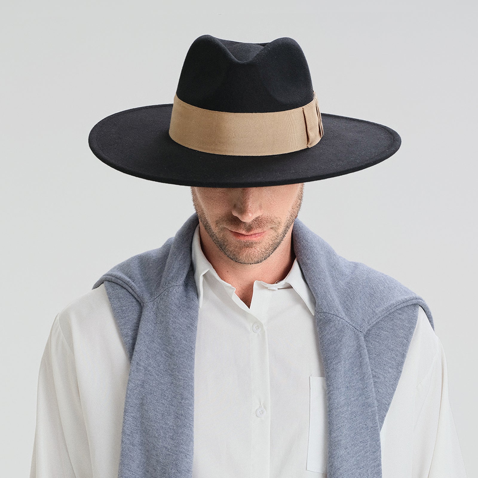 Wholesale Unisex Polyester Fedora Hat with  Flat Brim and UPF 50+ Sun Protection
