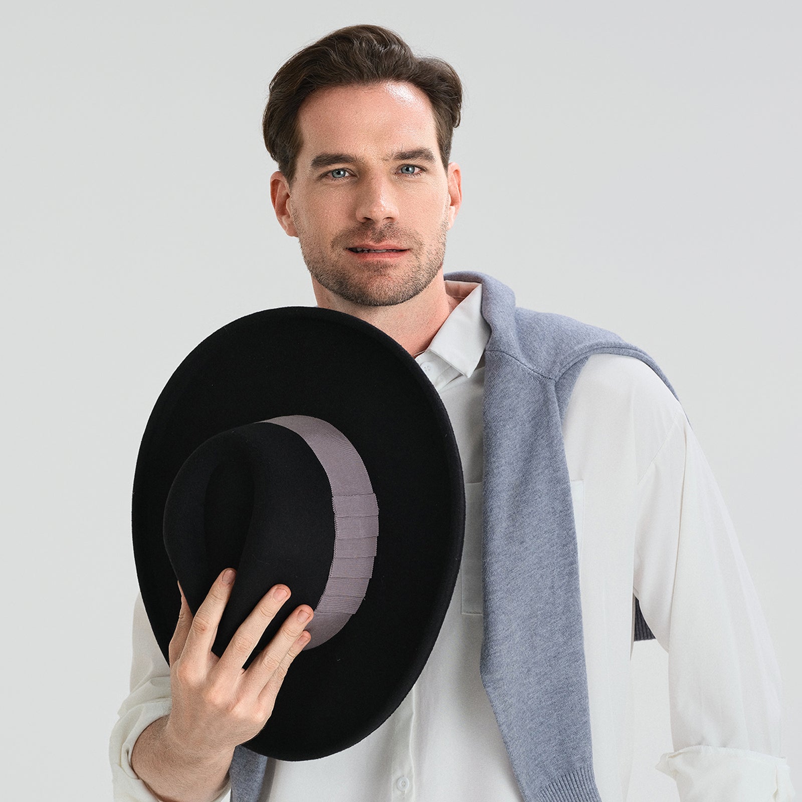 Wholesale Unisex Polyester Fedora Hat with  Flat Brim and UPF 50+ Sun Protection