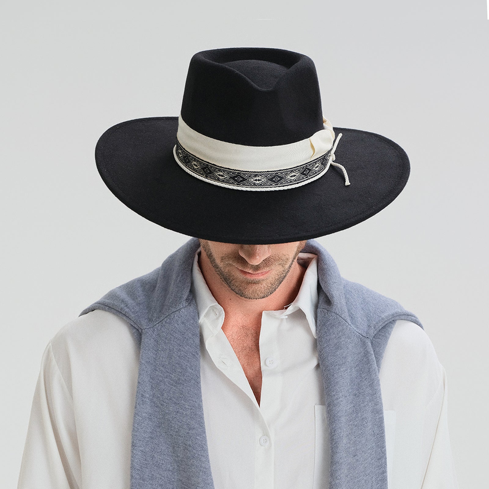 Wholesale Unisex Polyester Fedora Hat with  Flat Brim and UPF 50+ Sun Protection
